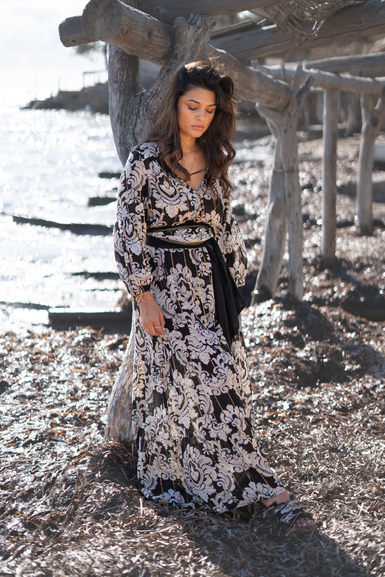 Bohemian jurk in black van ibzmode, Brands of Ibiza