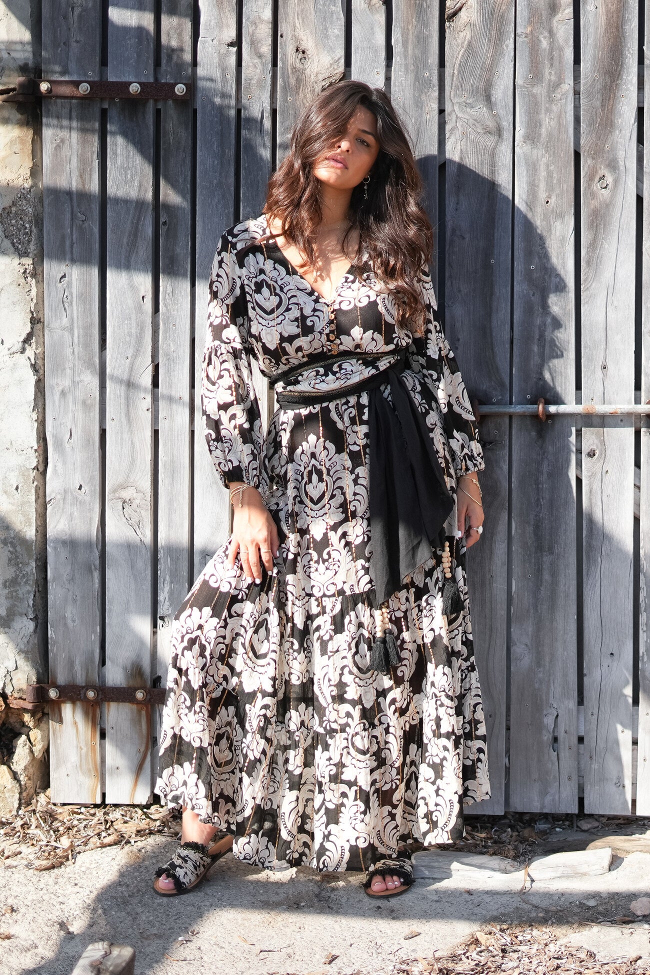 Bohemian jurk in black van ibzmode, Brands of Ibiza