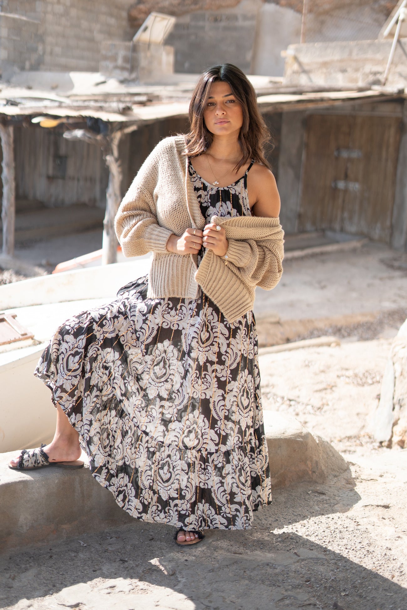 Bohemian item in light taupe van ibzmode, Brands of Ibiza