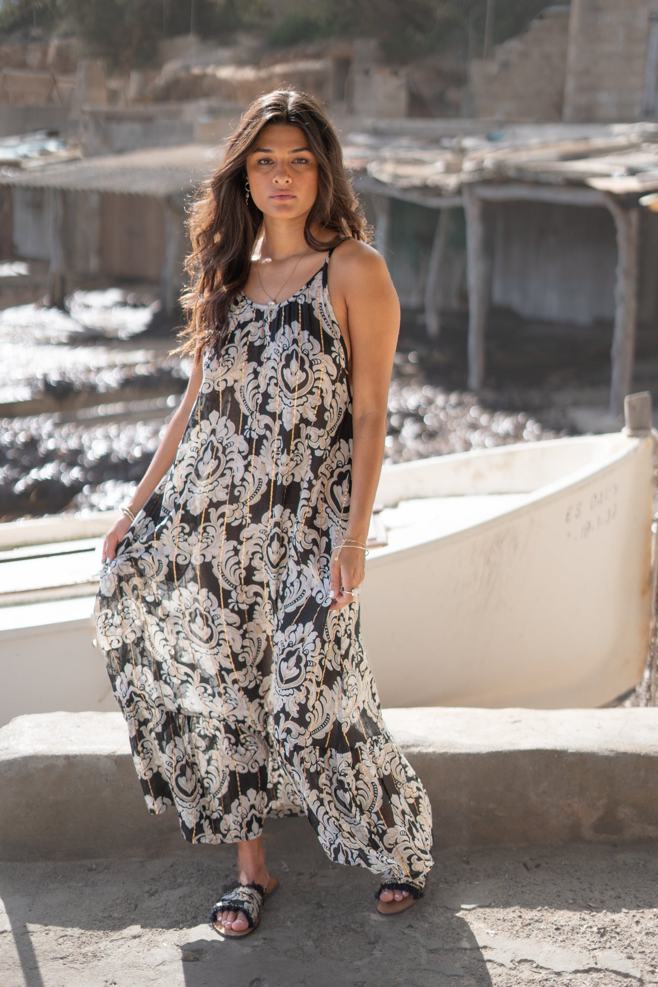 Bohemian jurk in black van ibzmode, Brands of Ibiza