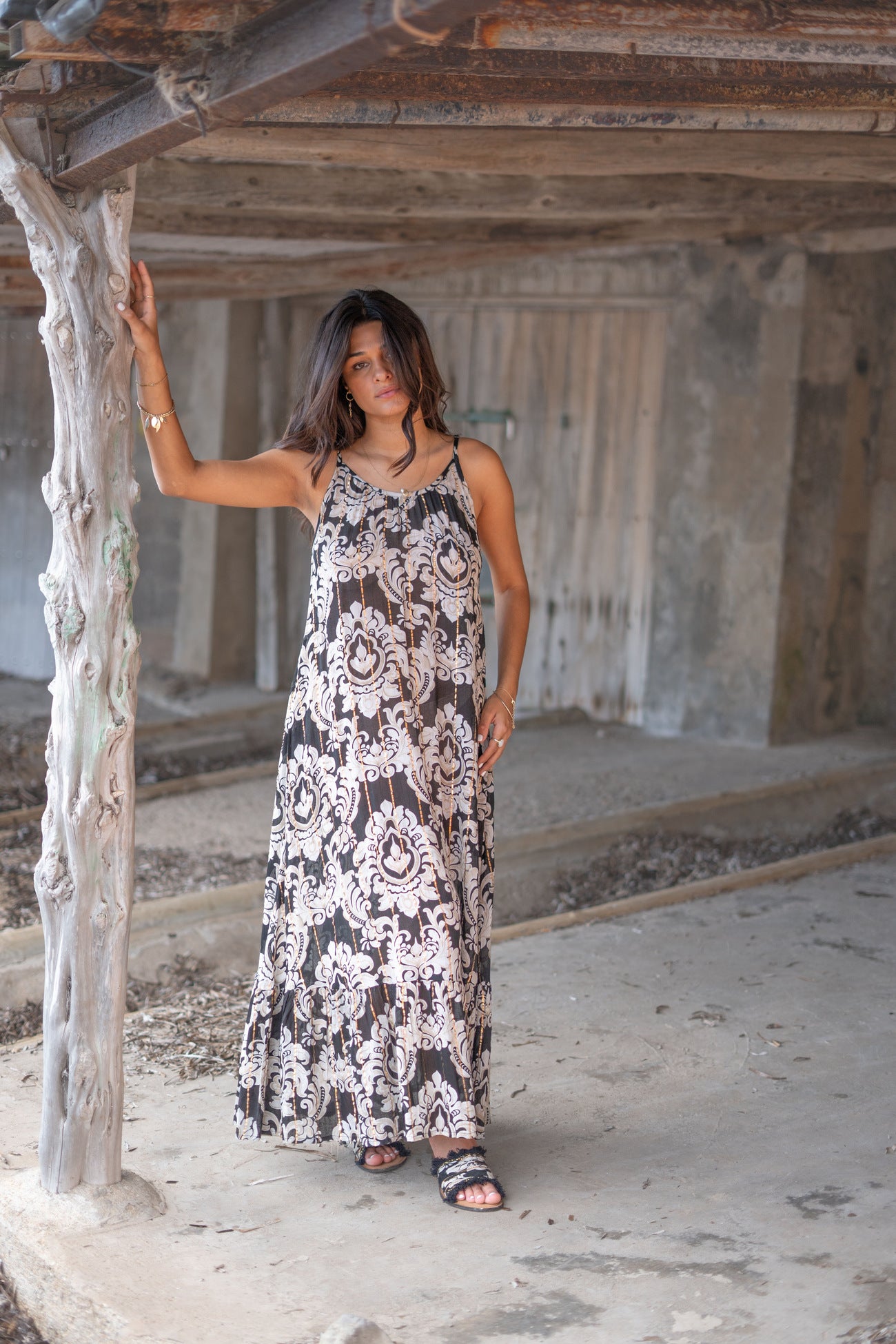 Bohemian jurk in black van ibzmode, Brands of Ibiza