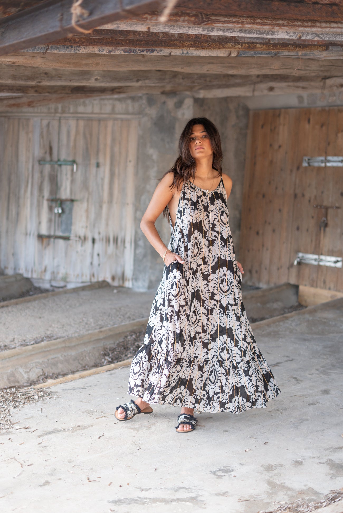 Bohemian jurk in black van ibzmode, Brands of Ibiza