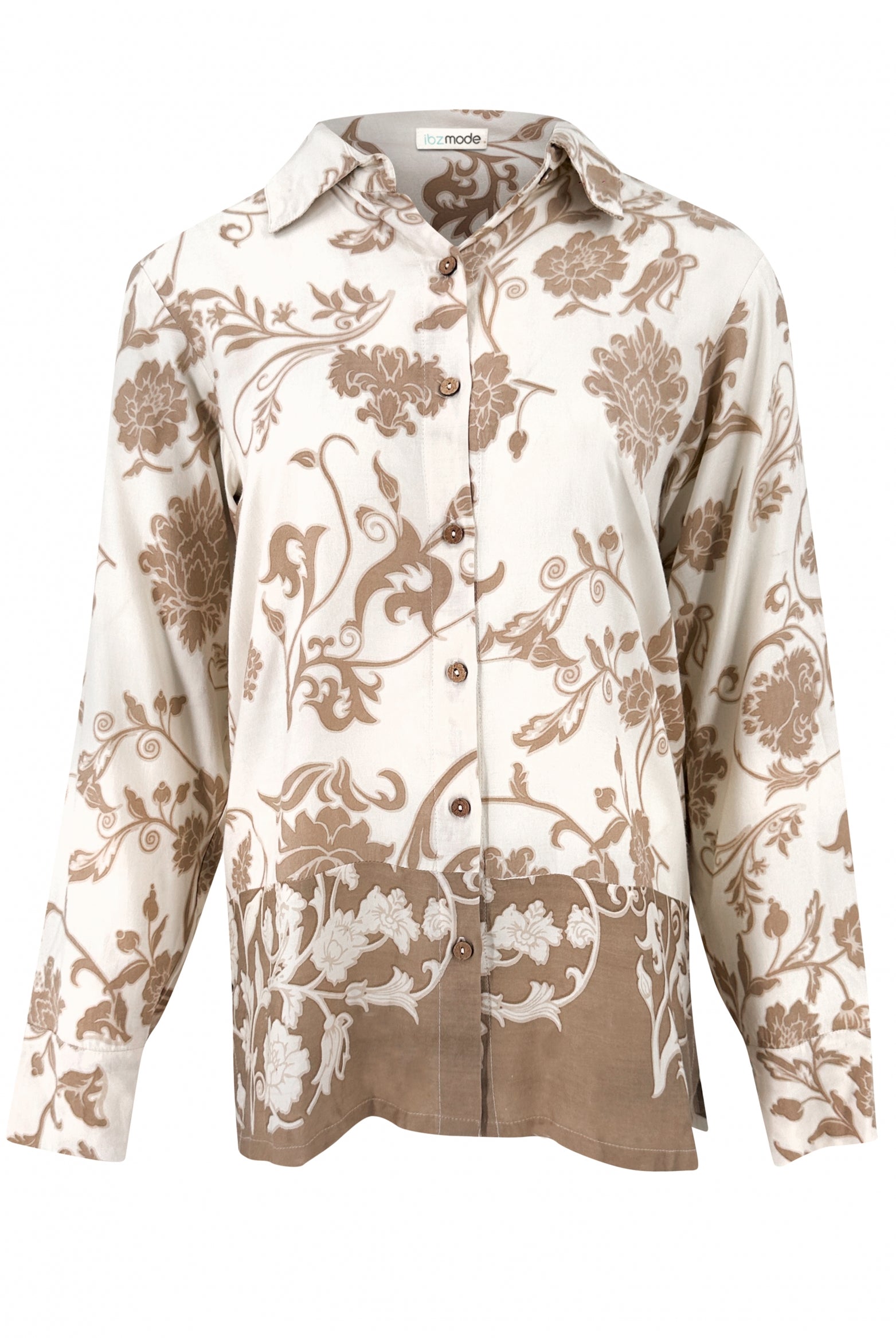 Bohemian blouse in ivory van ibzmode, Brands of Ibiza