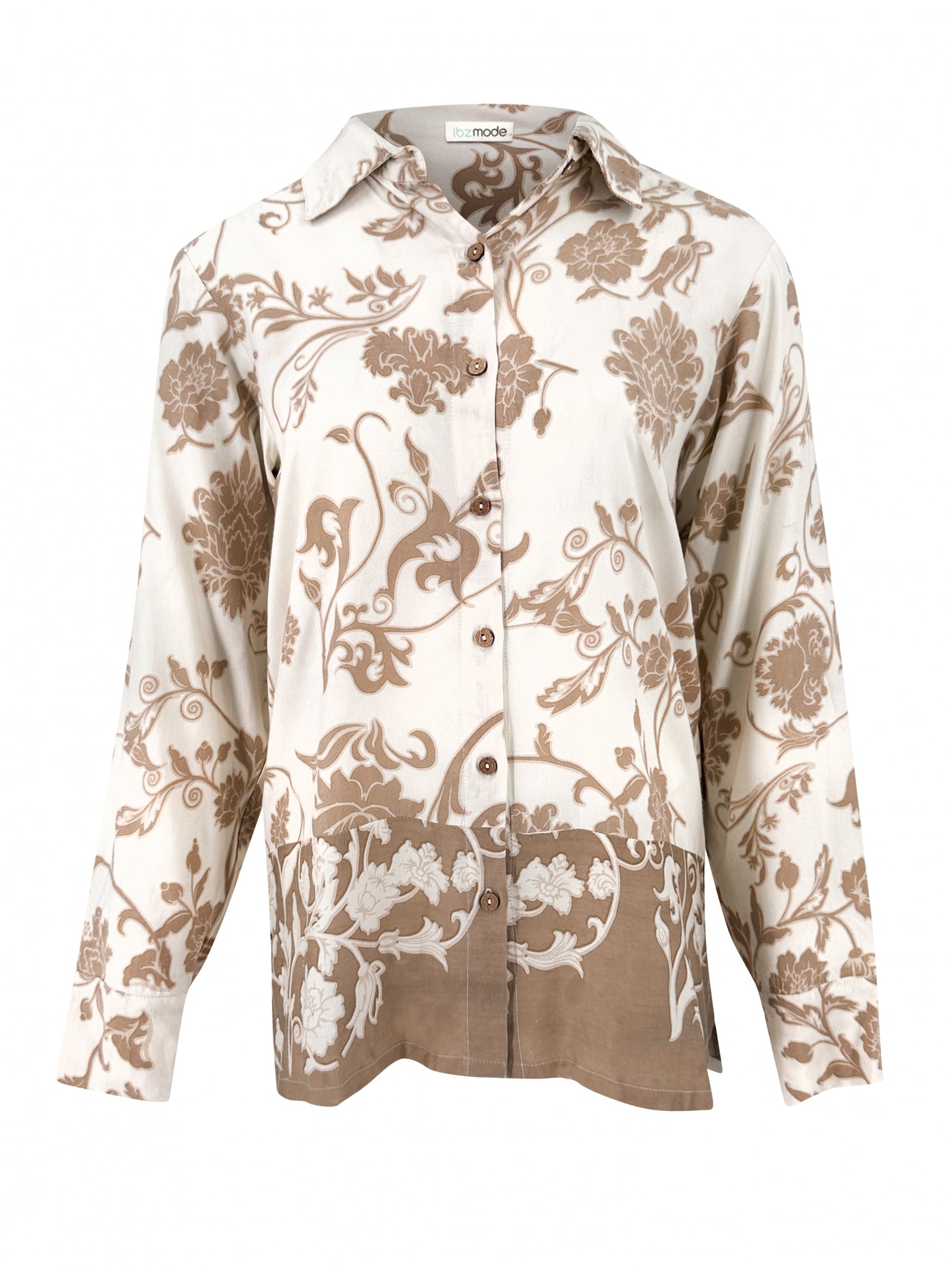 Bohemian blouse in ivory van ibzmode, Brands of Ibiza