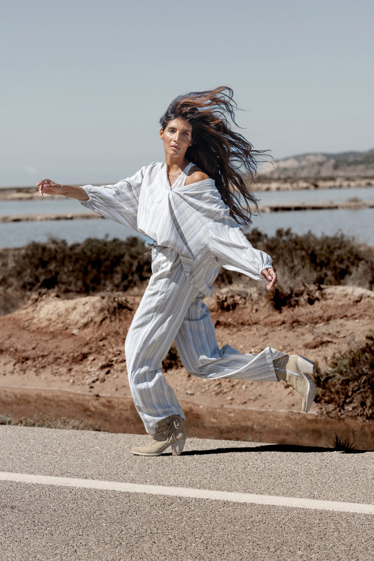 Bohemian blouse in stripe van MOOST Wanted, Brands of Ibiza