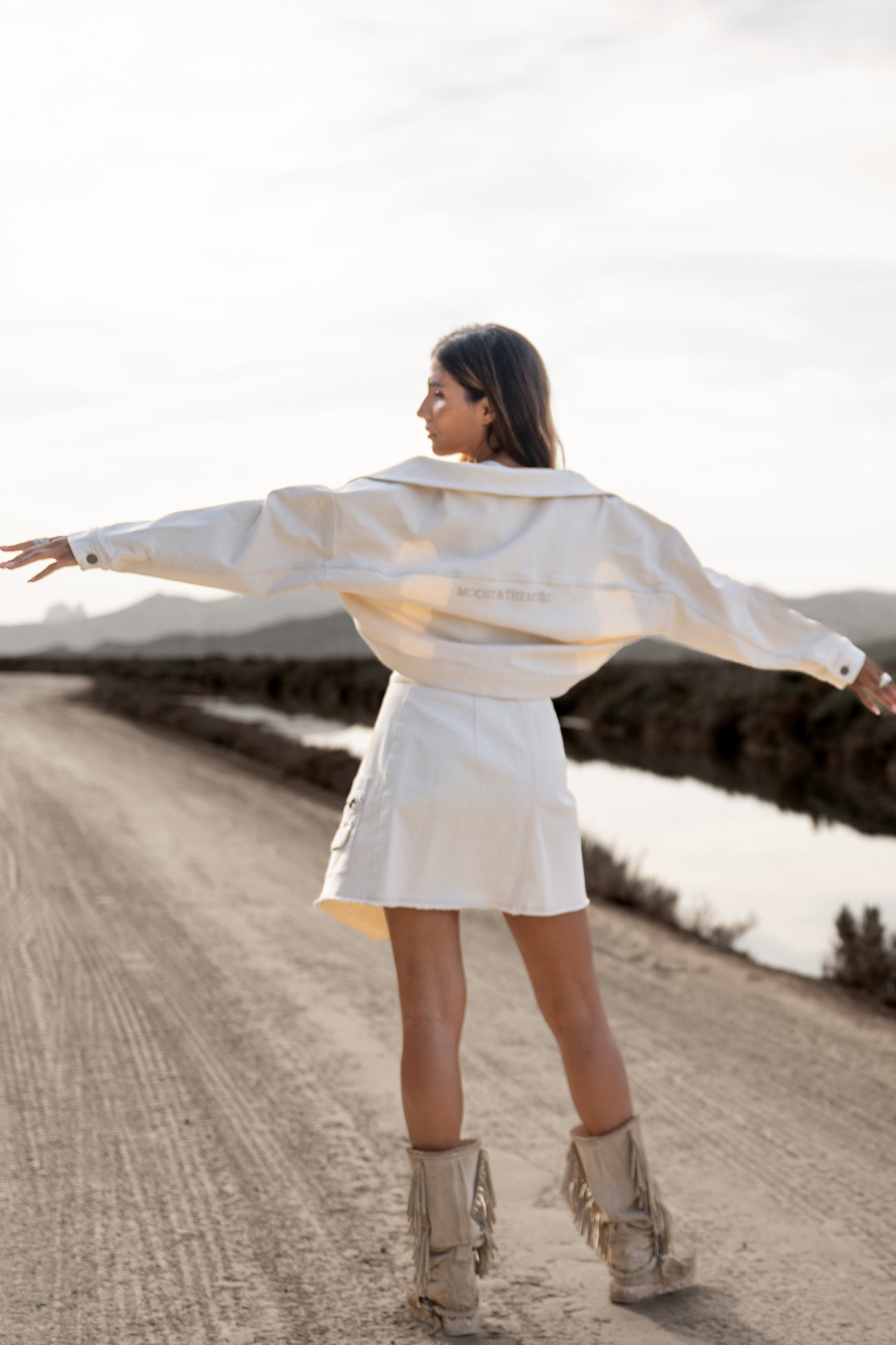 Bohemian rok in light beige van MOOST Wanted, Brands of Ibiza