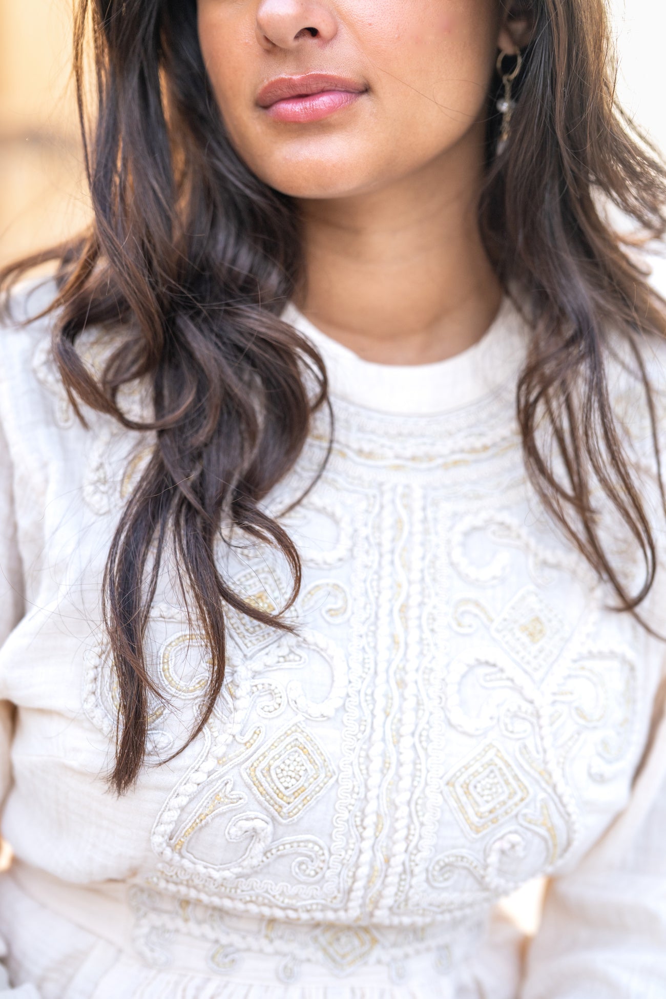 Bohemian blouse in ecru van ibzmode, Brands of Ibiza