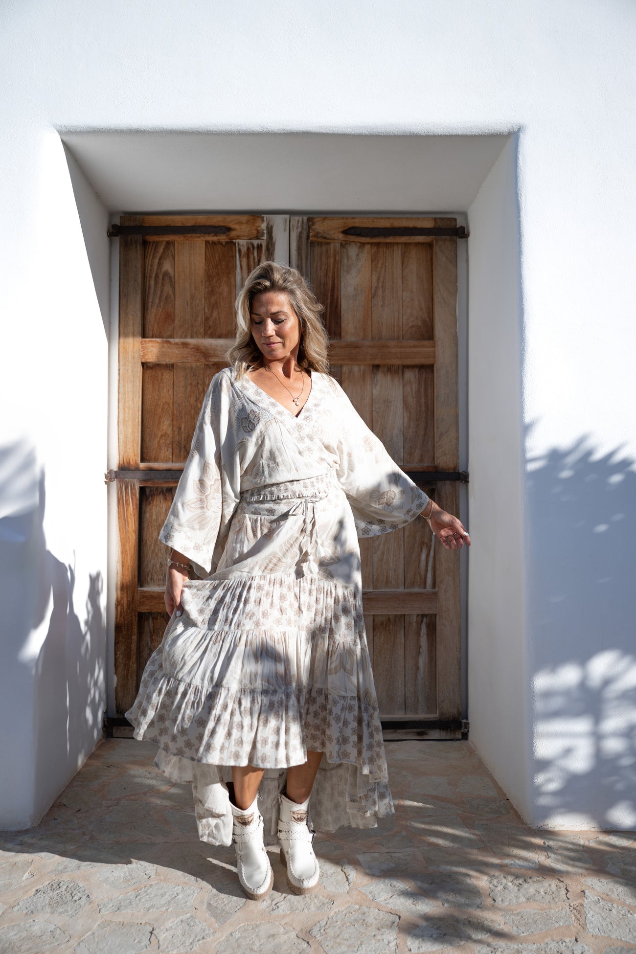 Bohemian rok in ivory van ibzmode, Brands of Ibiza