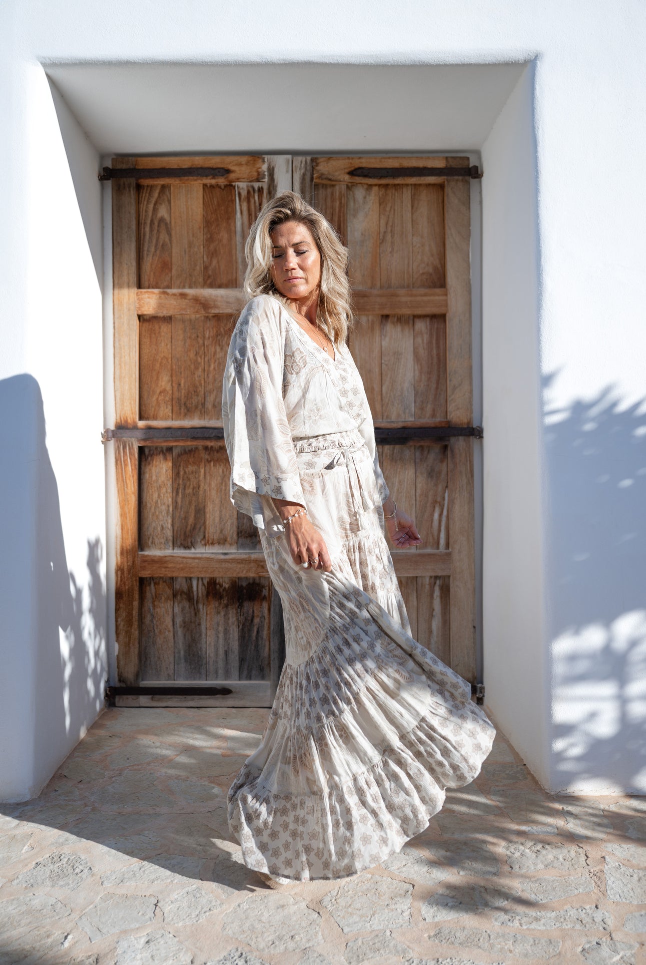 Bohemian rok in ivory van ibzmode, Brands of Ibiza