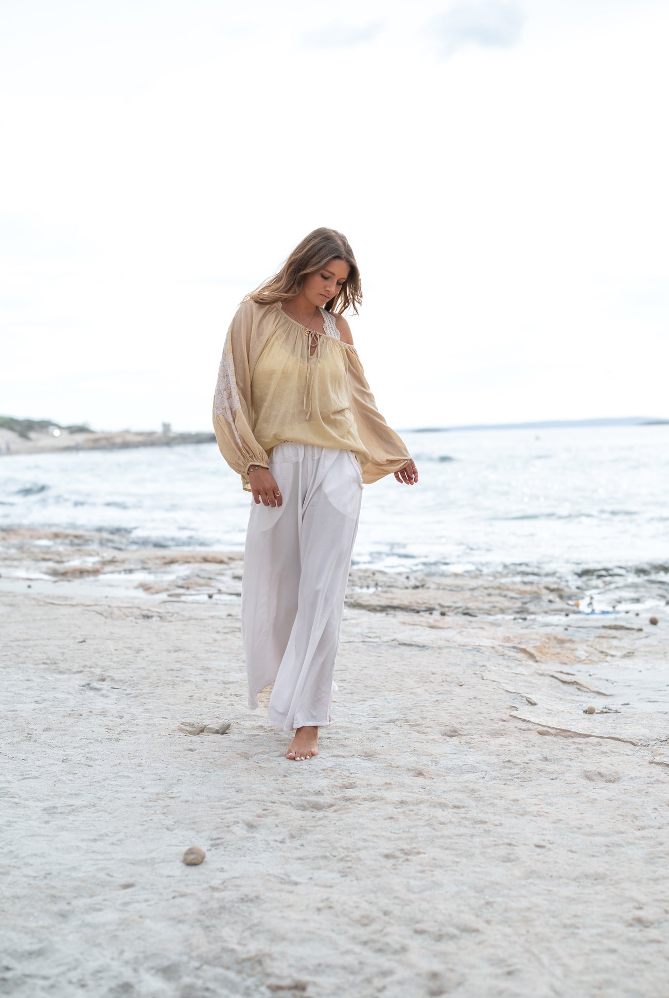 Bohemian broek in white van ibzmode, Brands of Ibiza