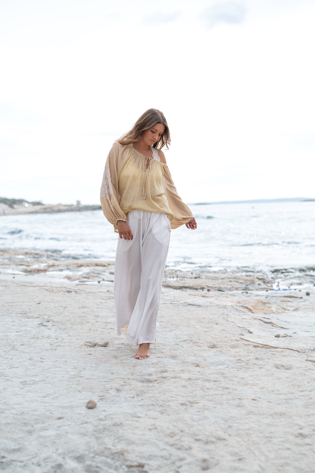 Bohemian broek in white van ibzmode, Brands of Ibiza