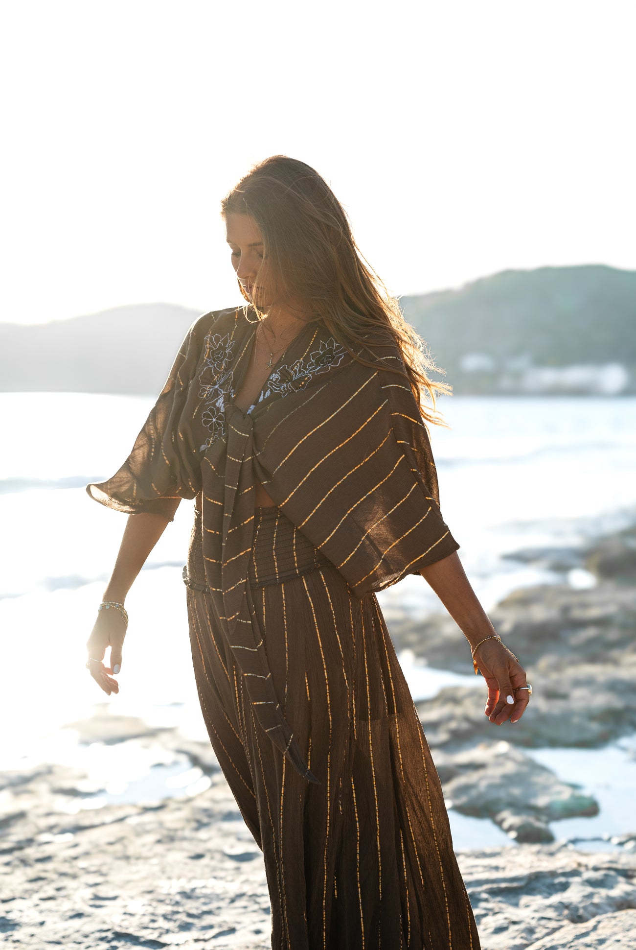 Bohemian broek in taupe van ibzmode, Brands of Ibiza