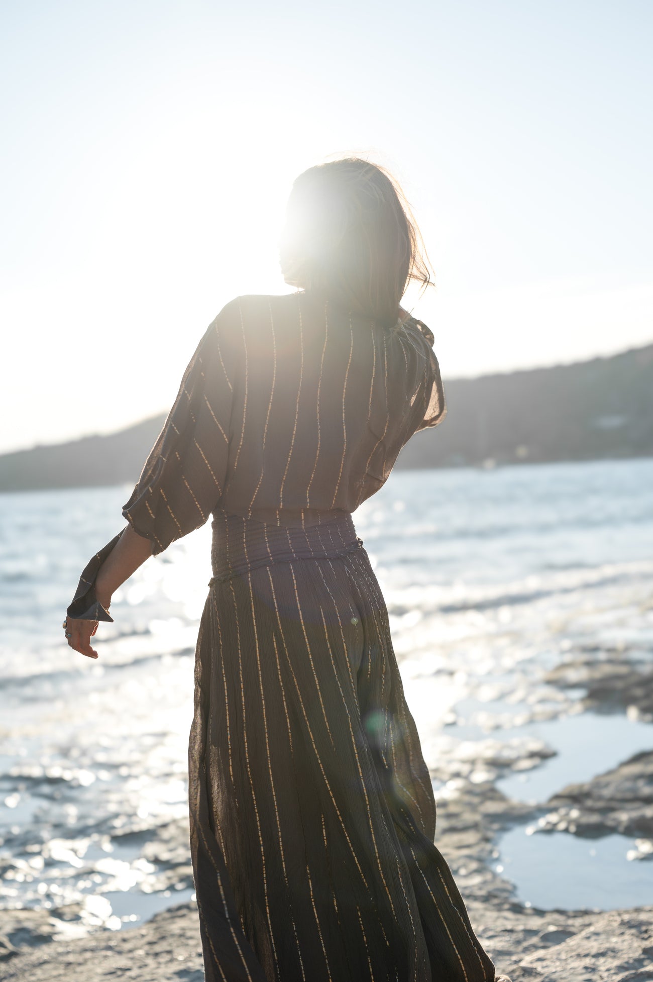 Bohemian kimono in taupe van ibzmode, Brands of Ibiza