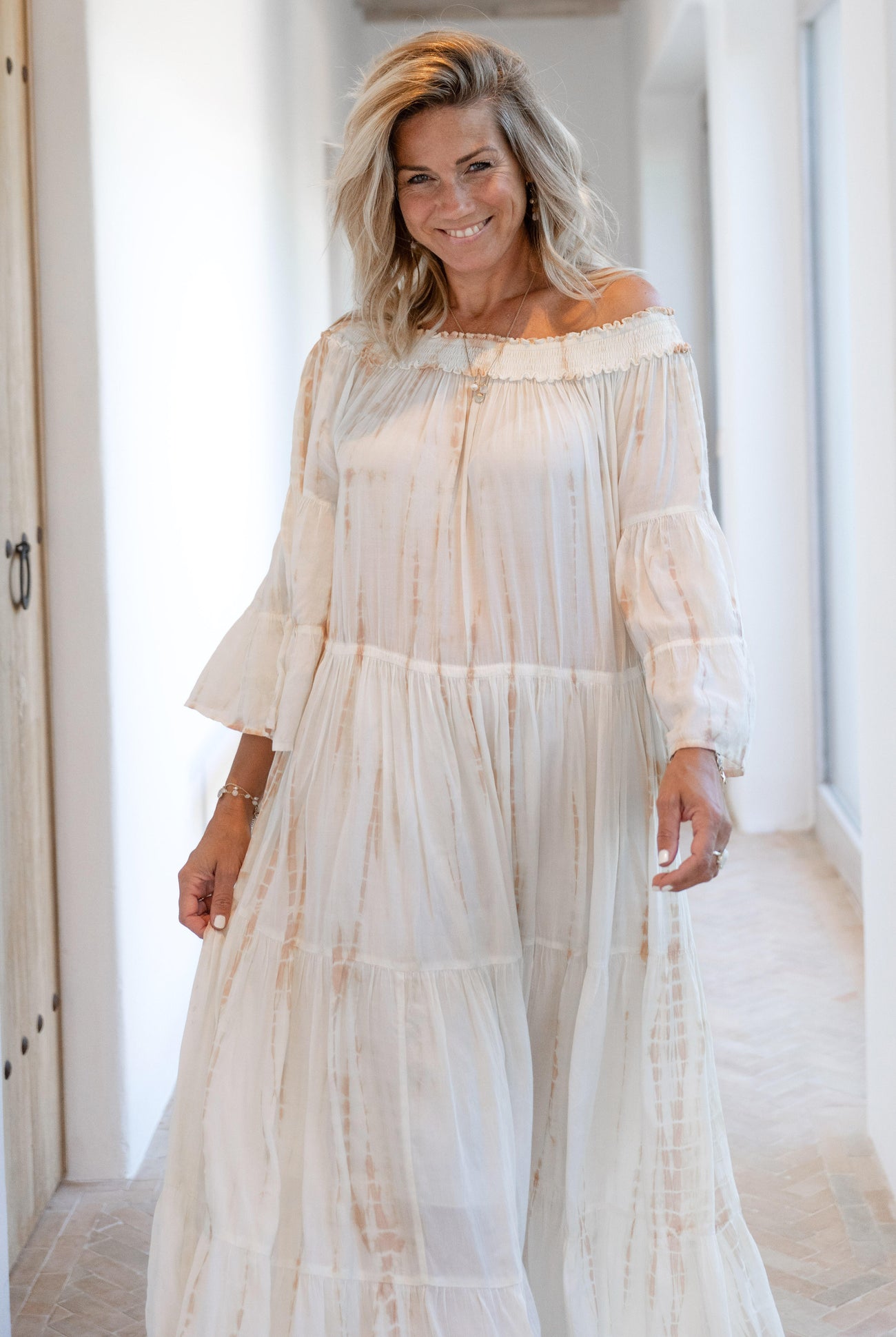 Bohemian jurk in powder tie dye van ibzmode, Brands of Ibiza