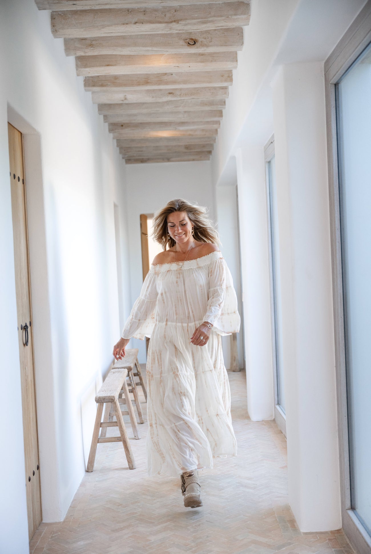 Bohemian jurk in powder tie dye van ibzmode, Brands of Ibiza