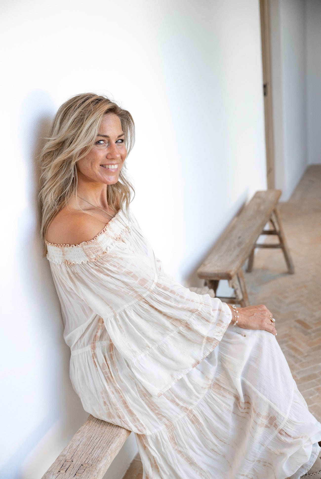 Bohemian jurk in powder tie dye van ibzmode, Brands of Ibiza