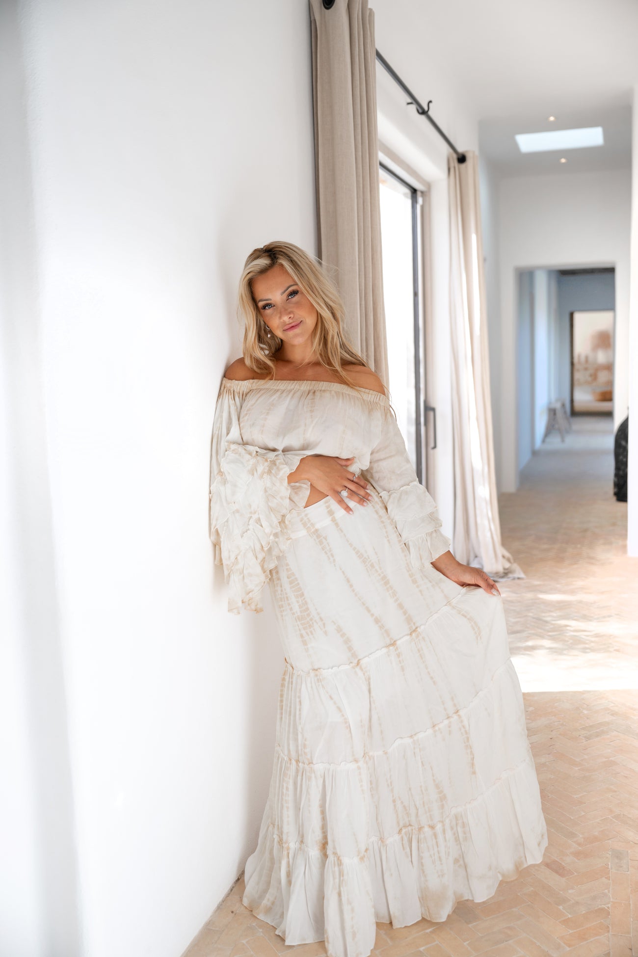 Bohemian rok in powder tie dye van ibzmode, Brands of Ibiza