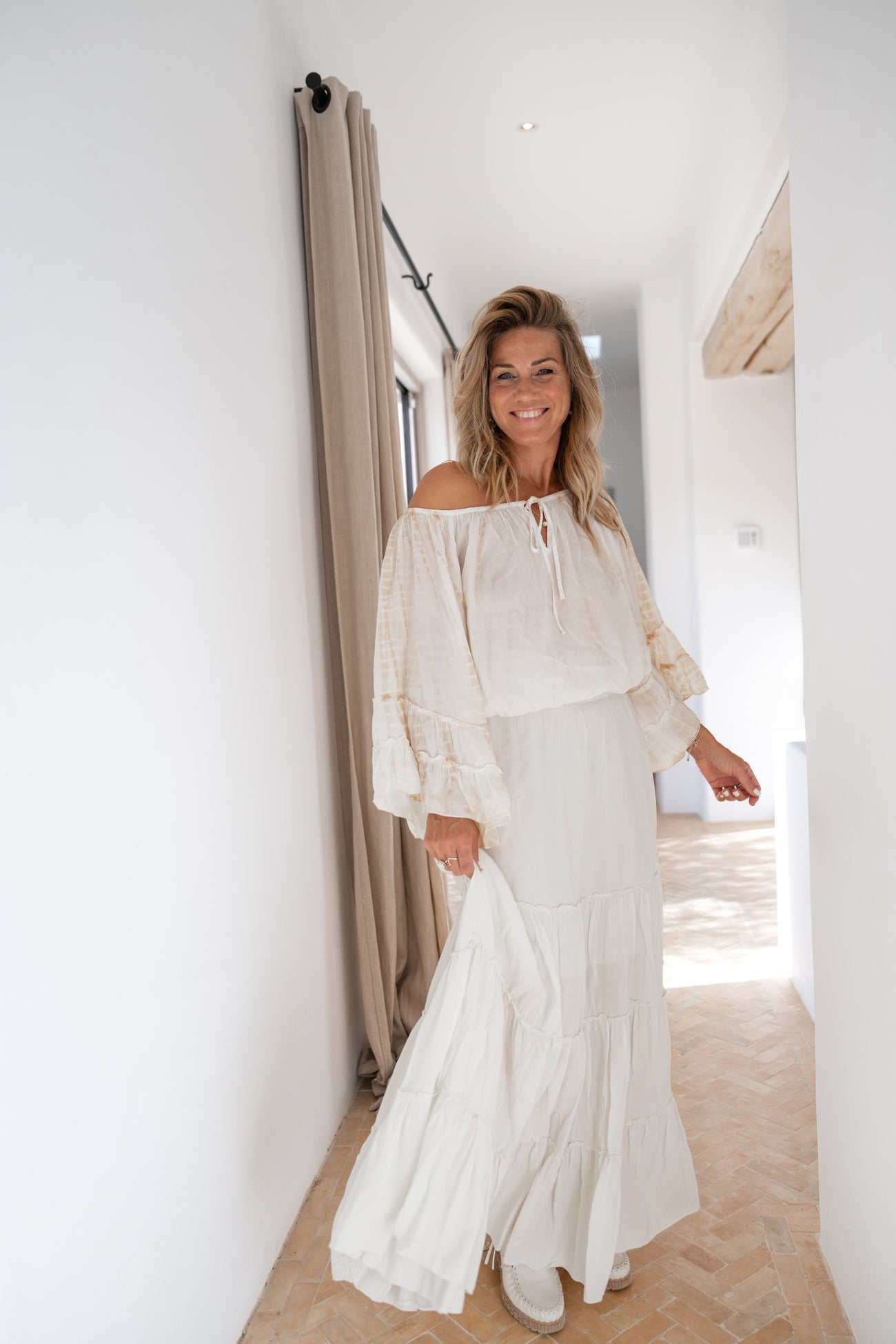 Bohemian blouse in powder tie dye van ibzmode, Brands of Ibiza