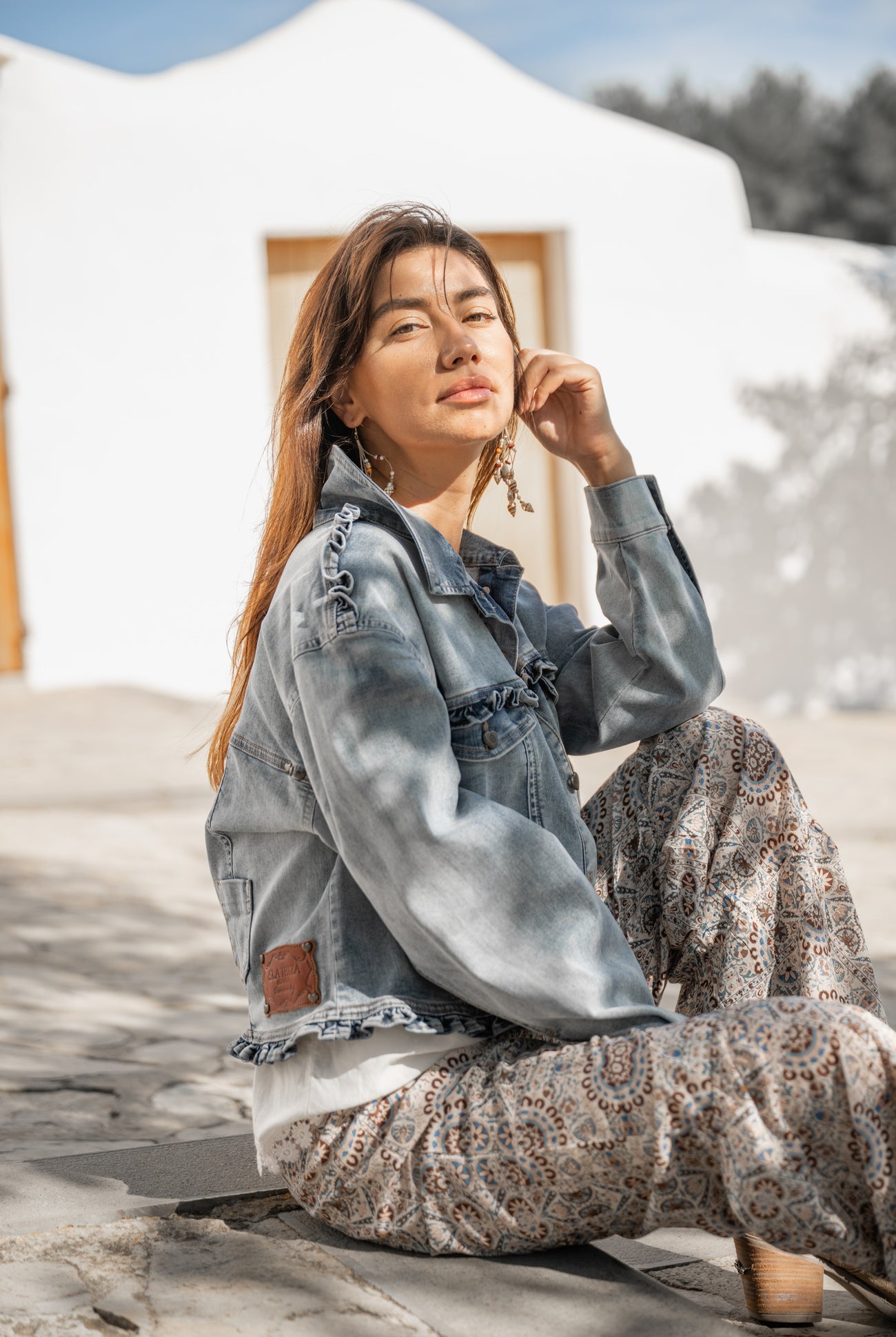 Isla Ibiza denim jacket Murcia drogo blue women