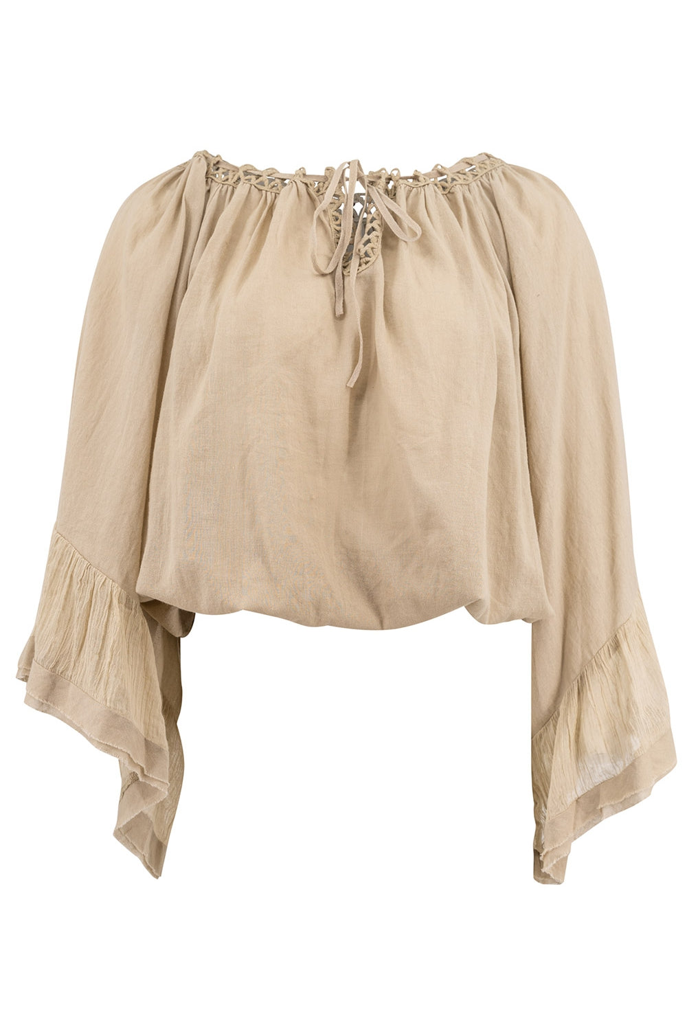 Bohemian blouse in taupe from ibzmode, Brands of Ibiza