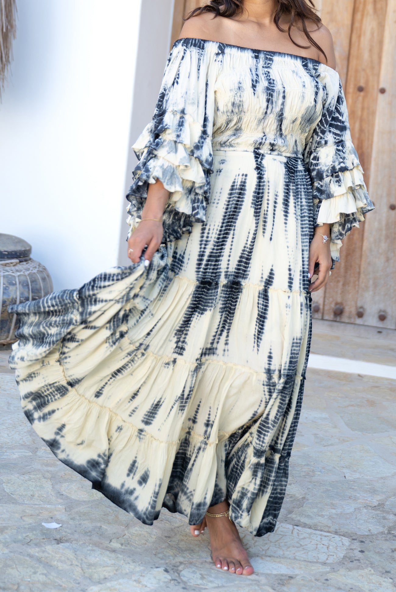 Bohemian rok in sand van ibzmode, Brands of Ibiza