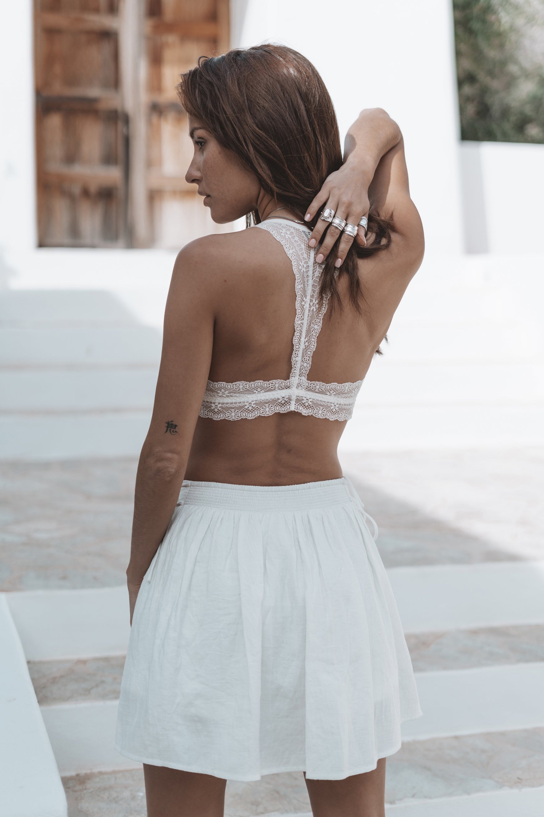Bohemian rok in off white van MOOST Wanted, Brands of Ibiza