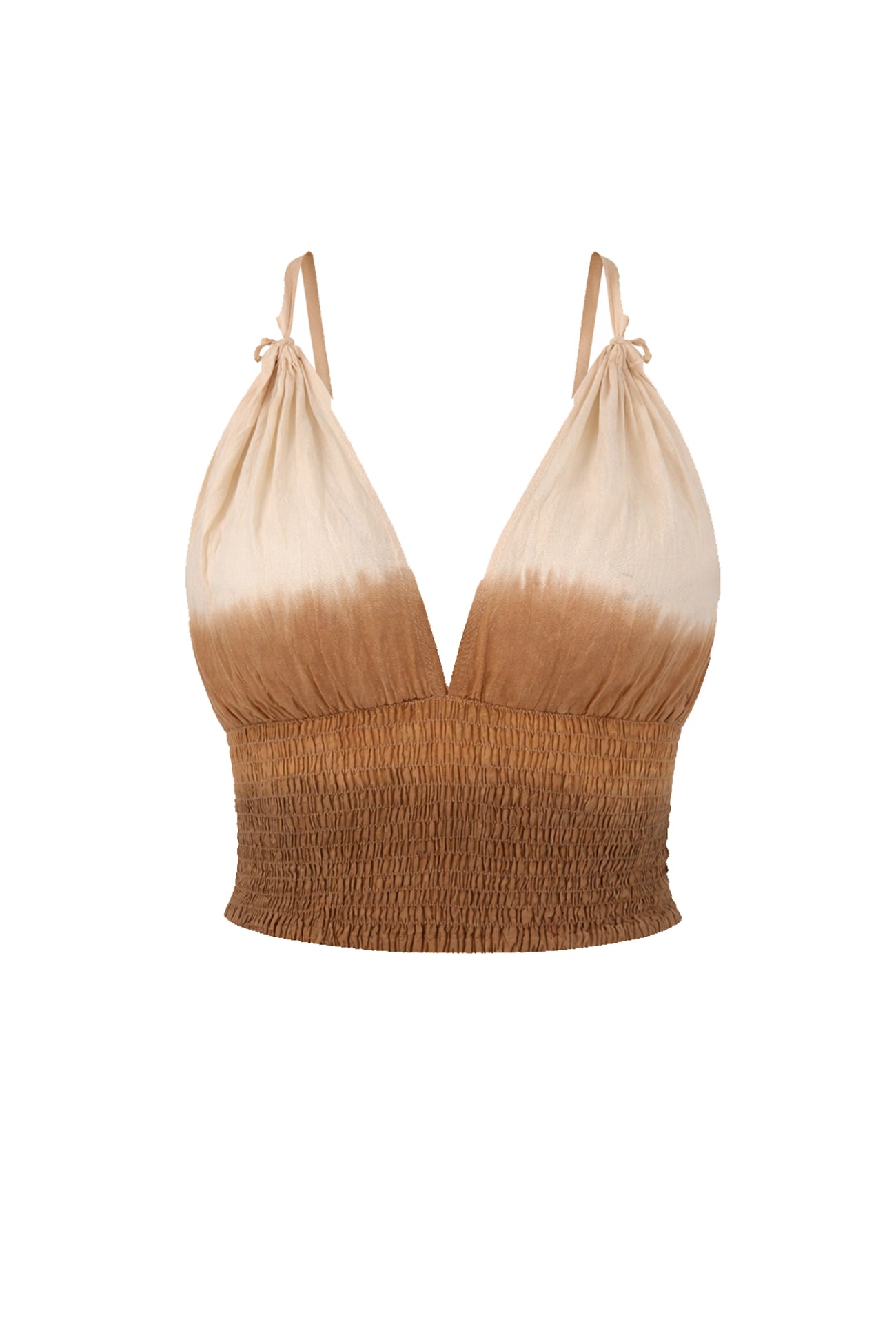 Ibizamode Top Lua Almora Ivory with airy printed look and feminine summer fit