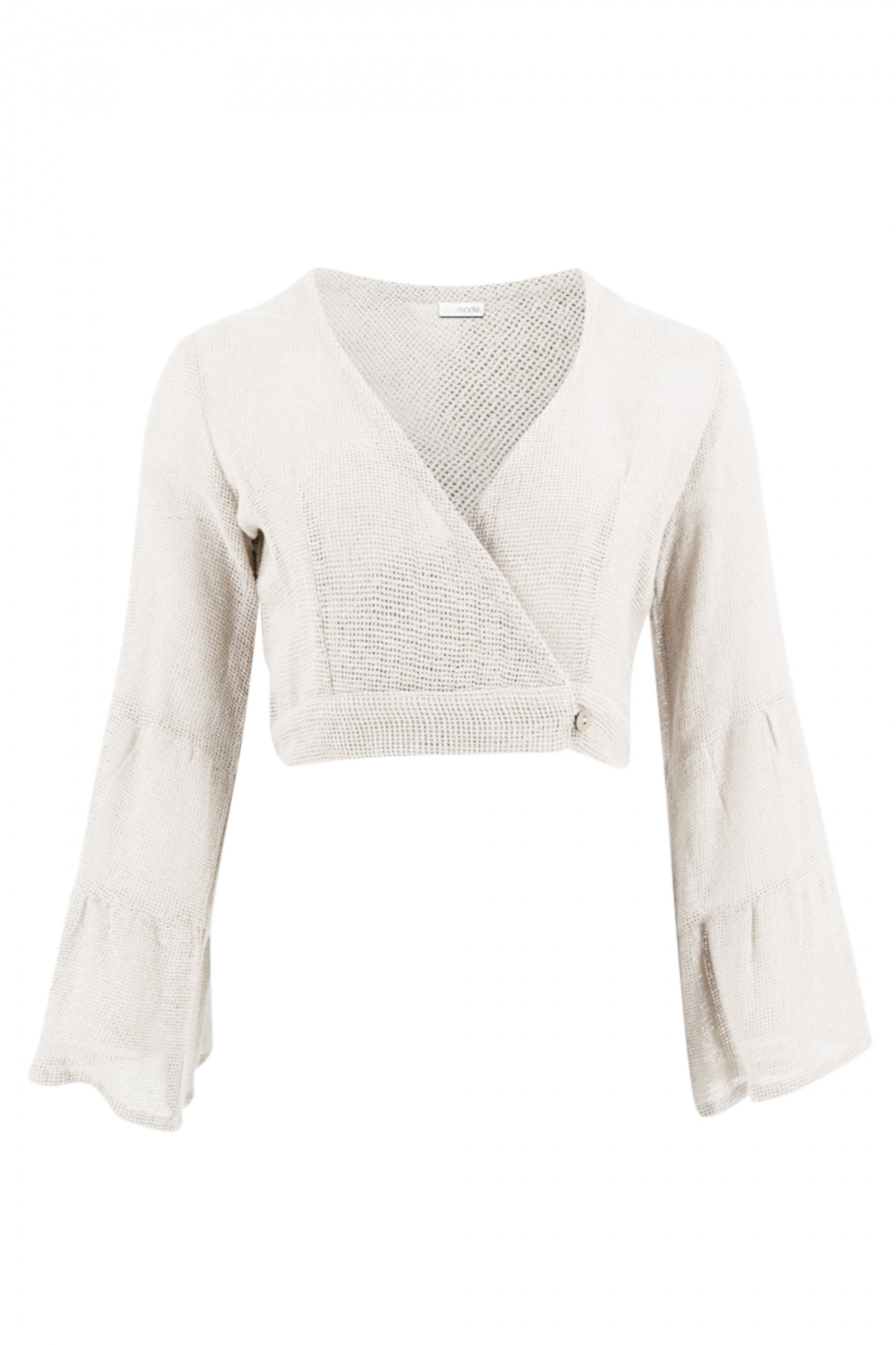 Bohemian top in white van ibzmode, Brands of Ibiza