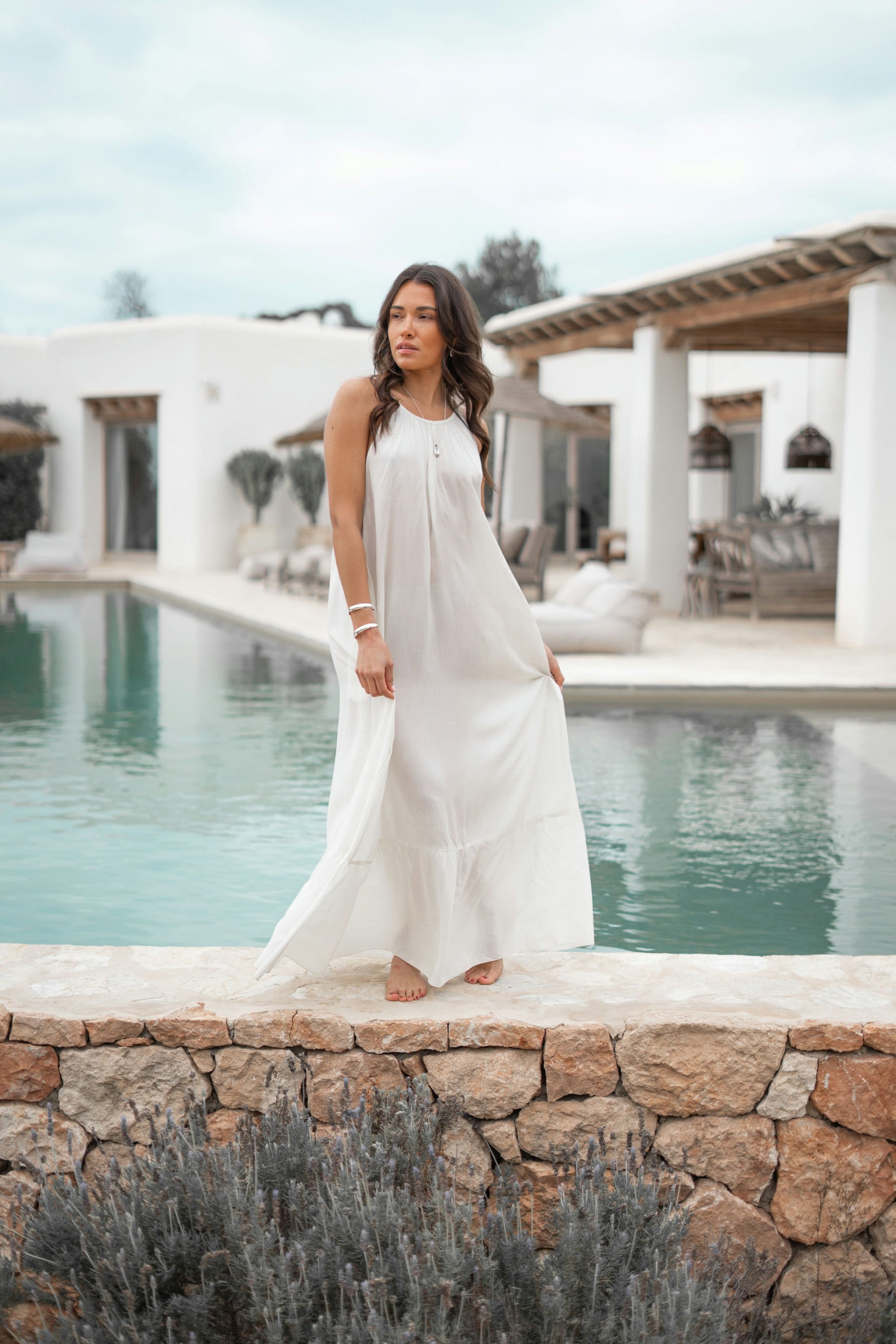 Bohemian jurk in beige van ibzmode, Brands of Ibiza