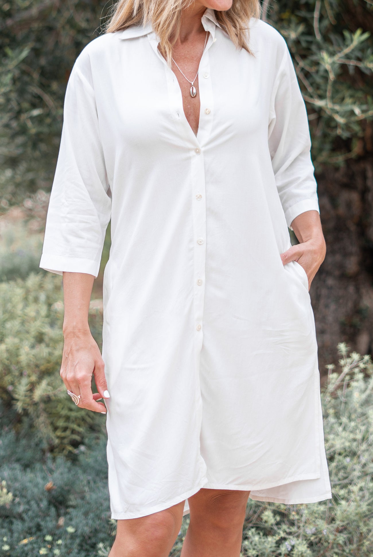 Bohemian blouse in ivory van ibzmode, Brands of Ibiza