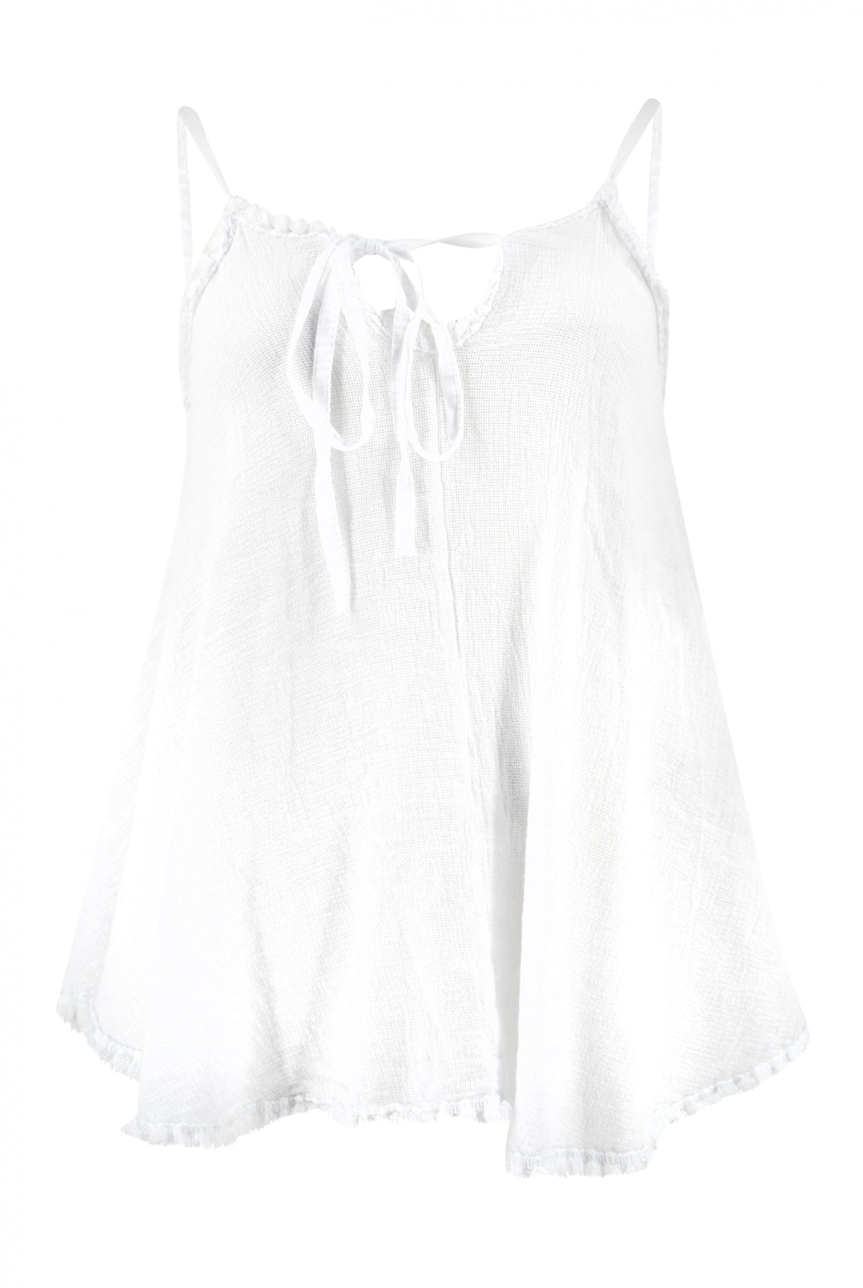 Bohemian top in white van ibzmode, Brands of Ibiza