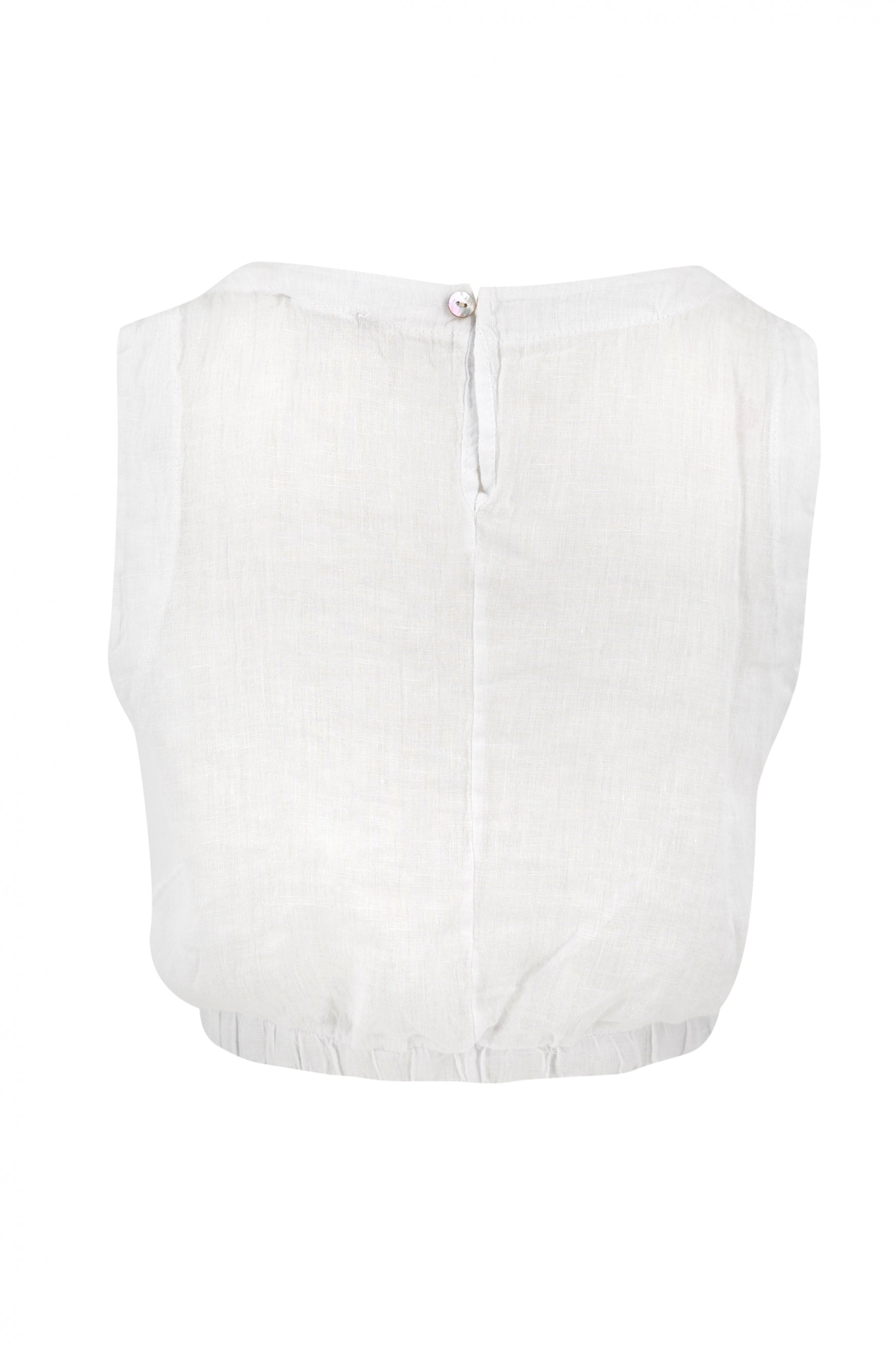 Bohemian top in white van ibzmode, Brands of Ibiza