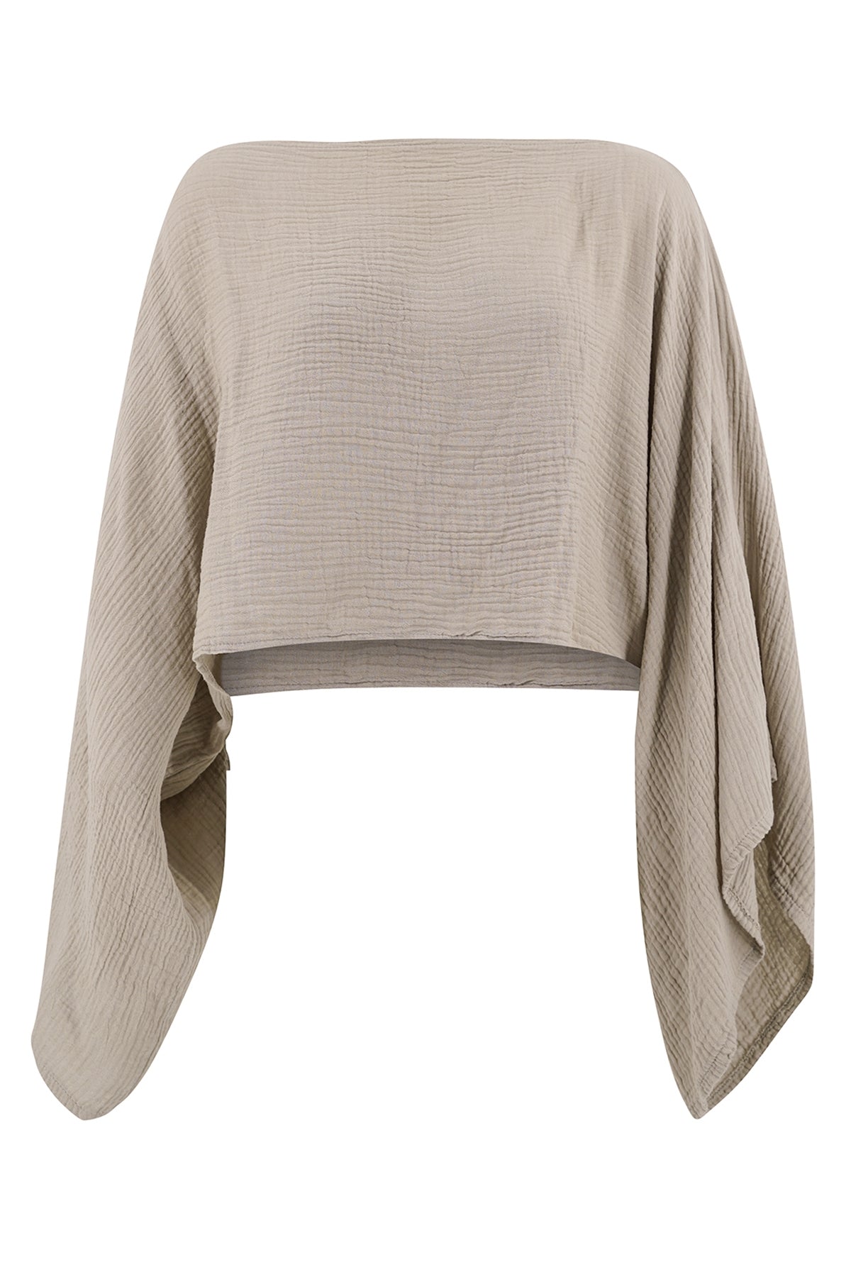 Bohemian top in taupe van ibzmode, Brands of Ibiza