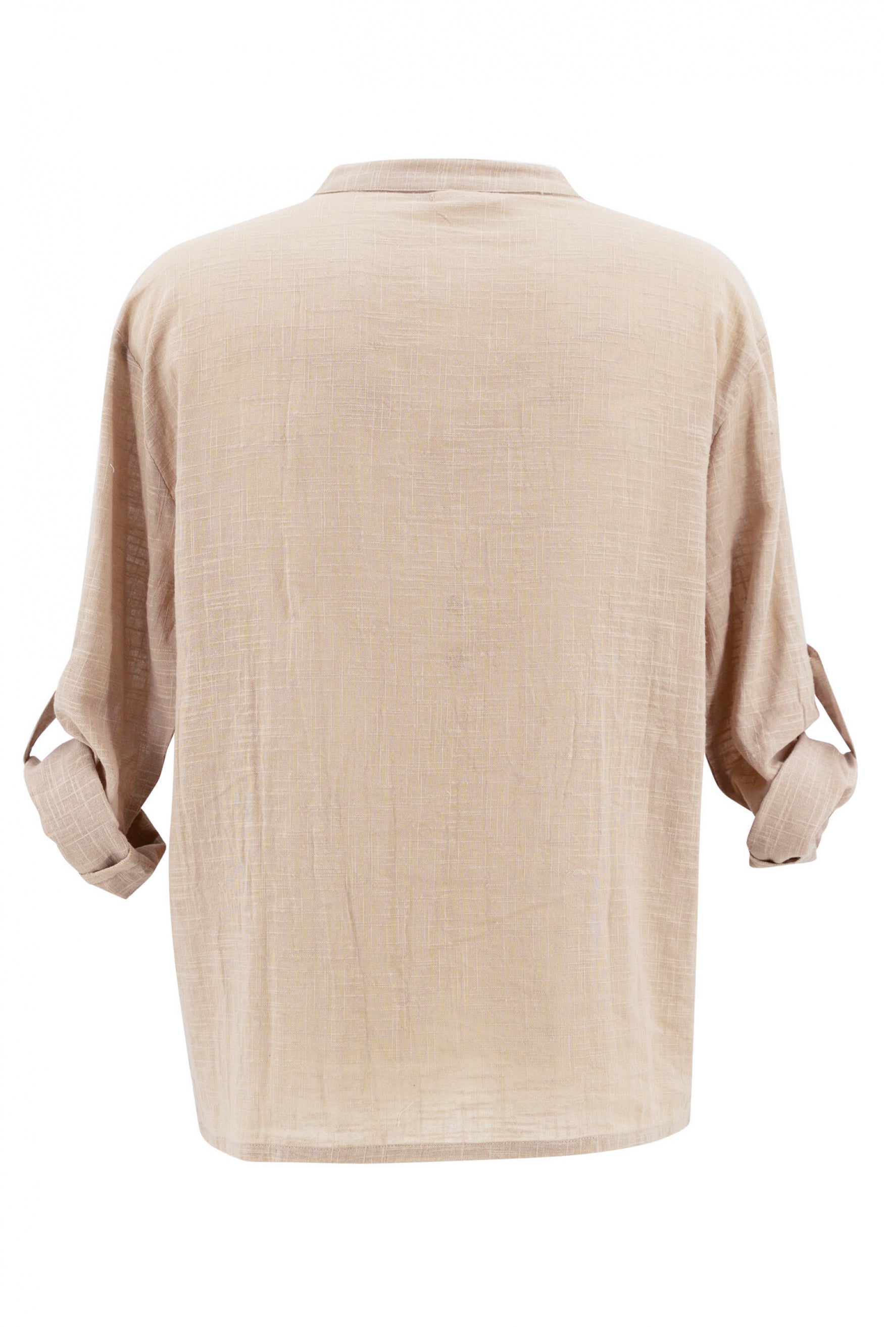 Blouse bohème couleur sable de la marque ibzmode, Brands of Ibiza