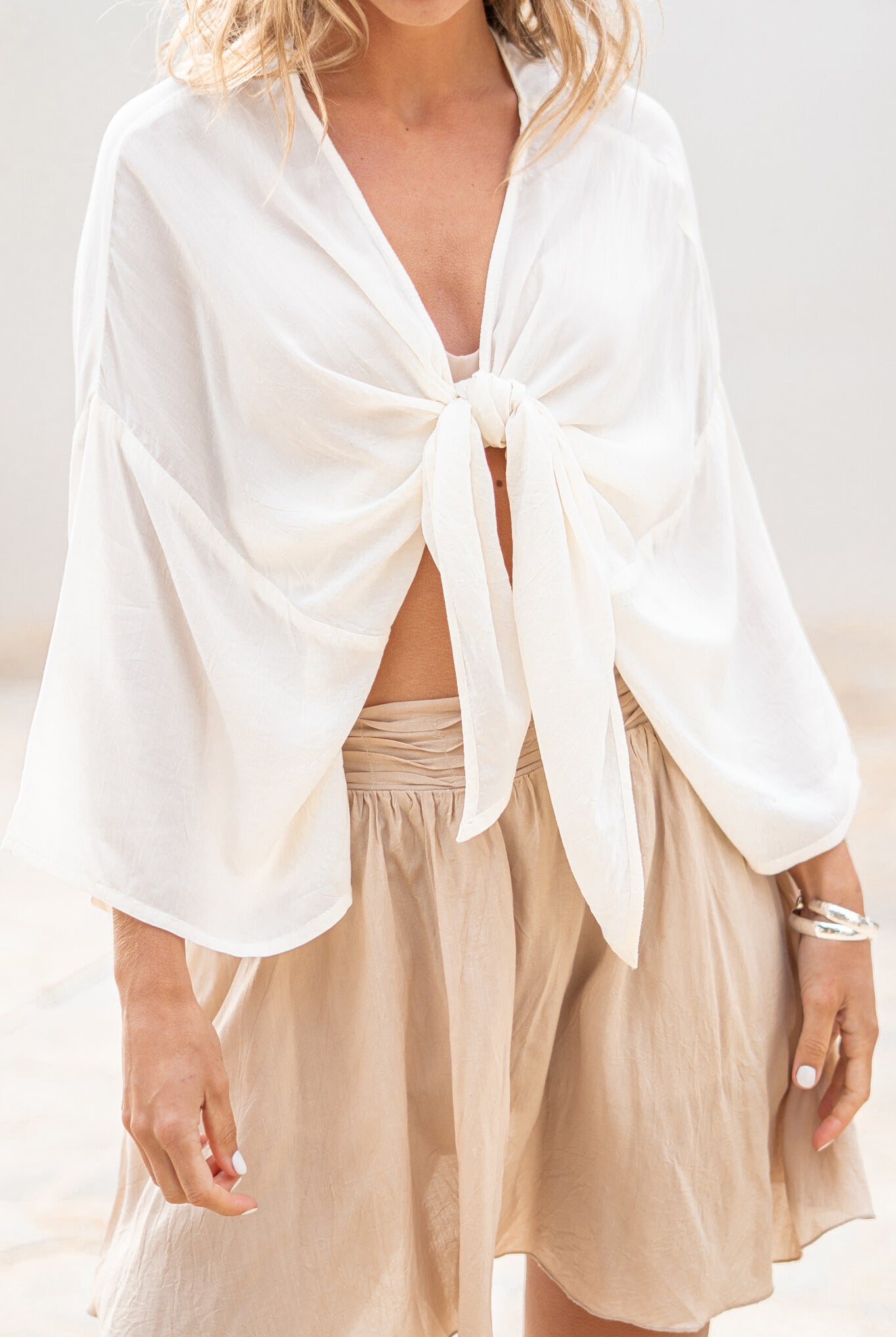 Bohemian kimono in beige van ibzmode, Brands of Ibiza