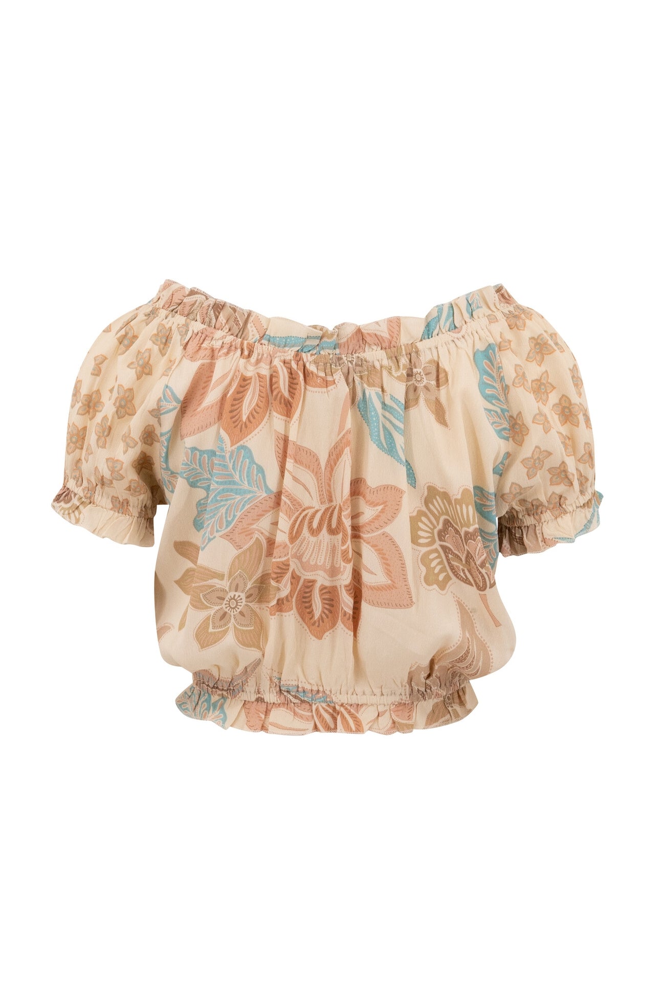 Bohemian top in floral van ibzmode, Brands of Ibiza