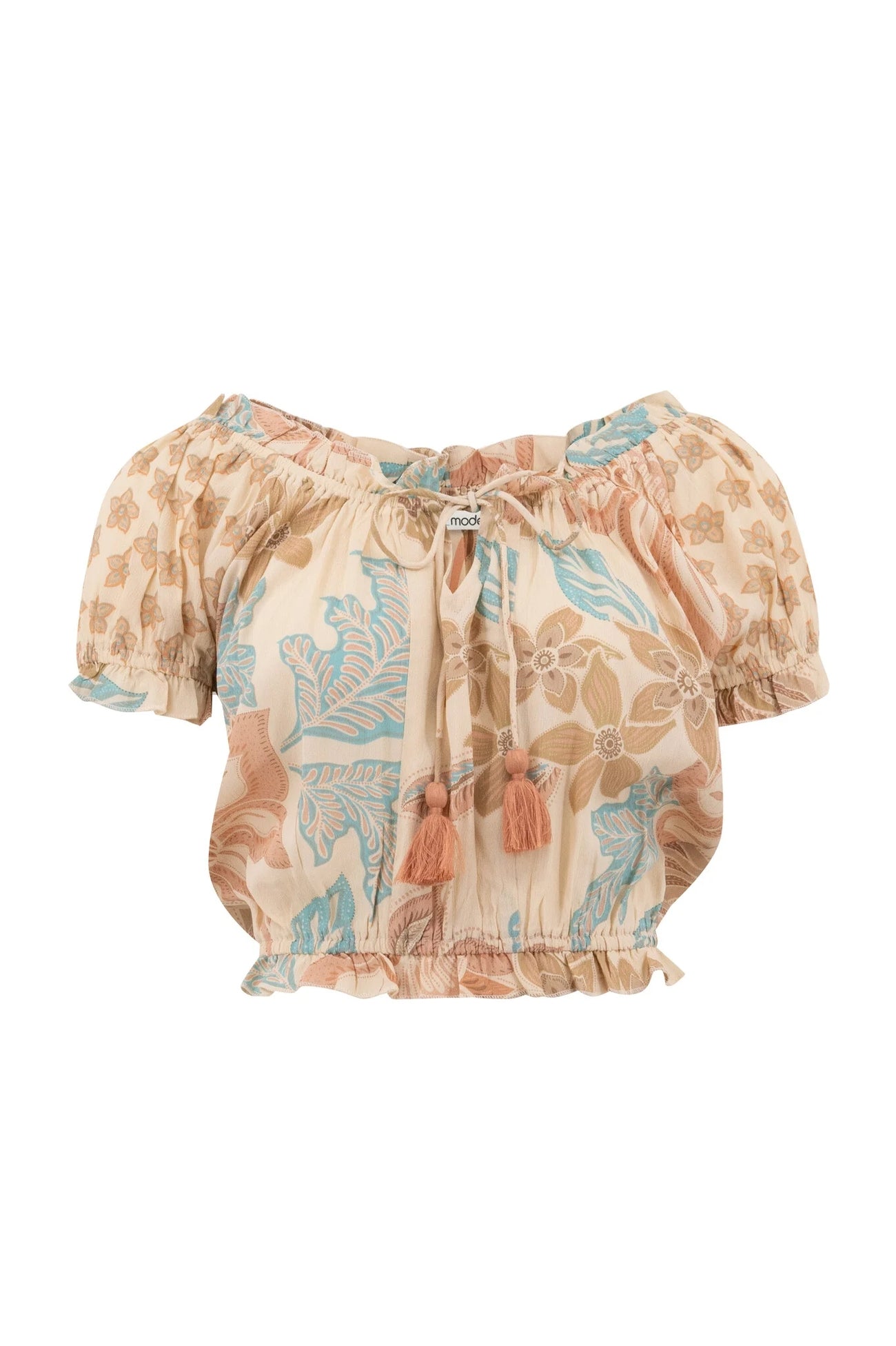 Bohemian top in floral van ibzmode, Brands of Ibiza