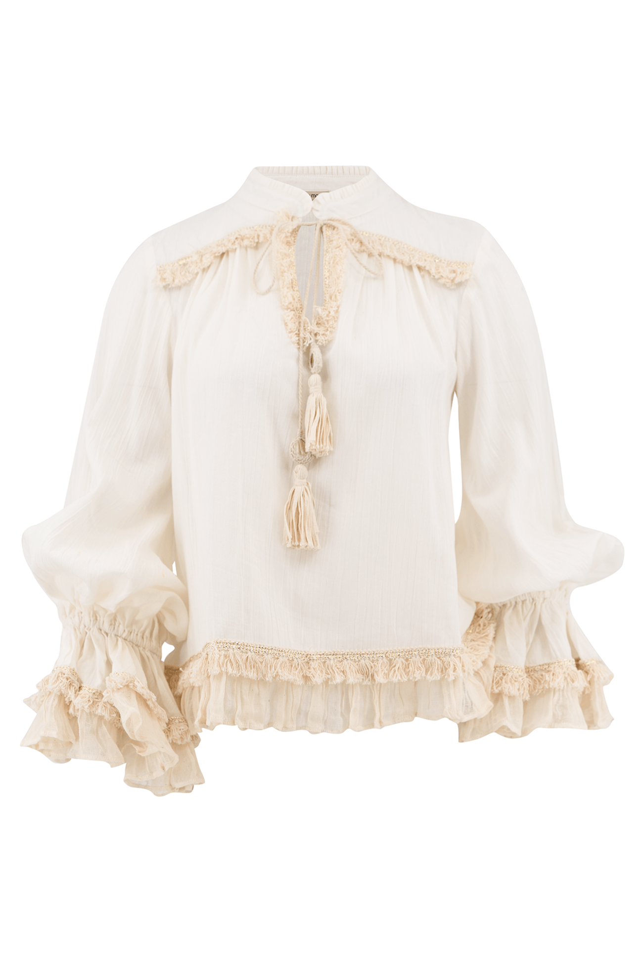 Blusa bohemia en color marfil de ibzmode, Brands of Ibiza