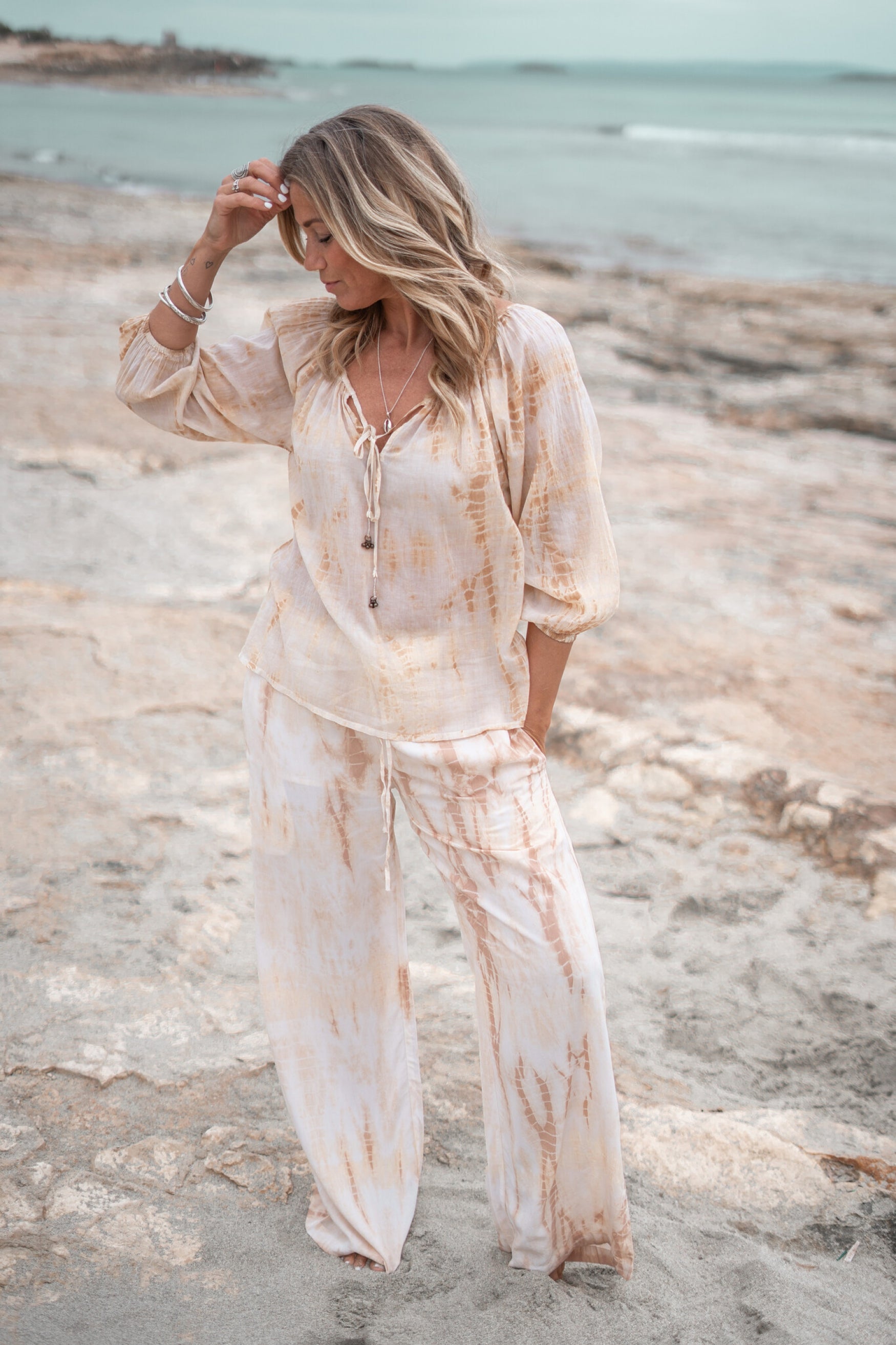 Bohemian blouse in tie dye van ibzmode, Brands of Ibiza