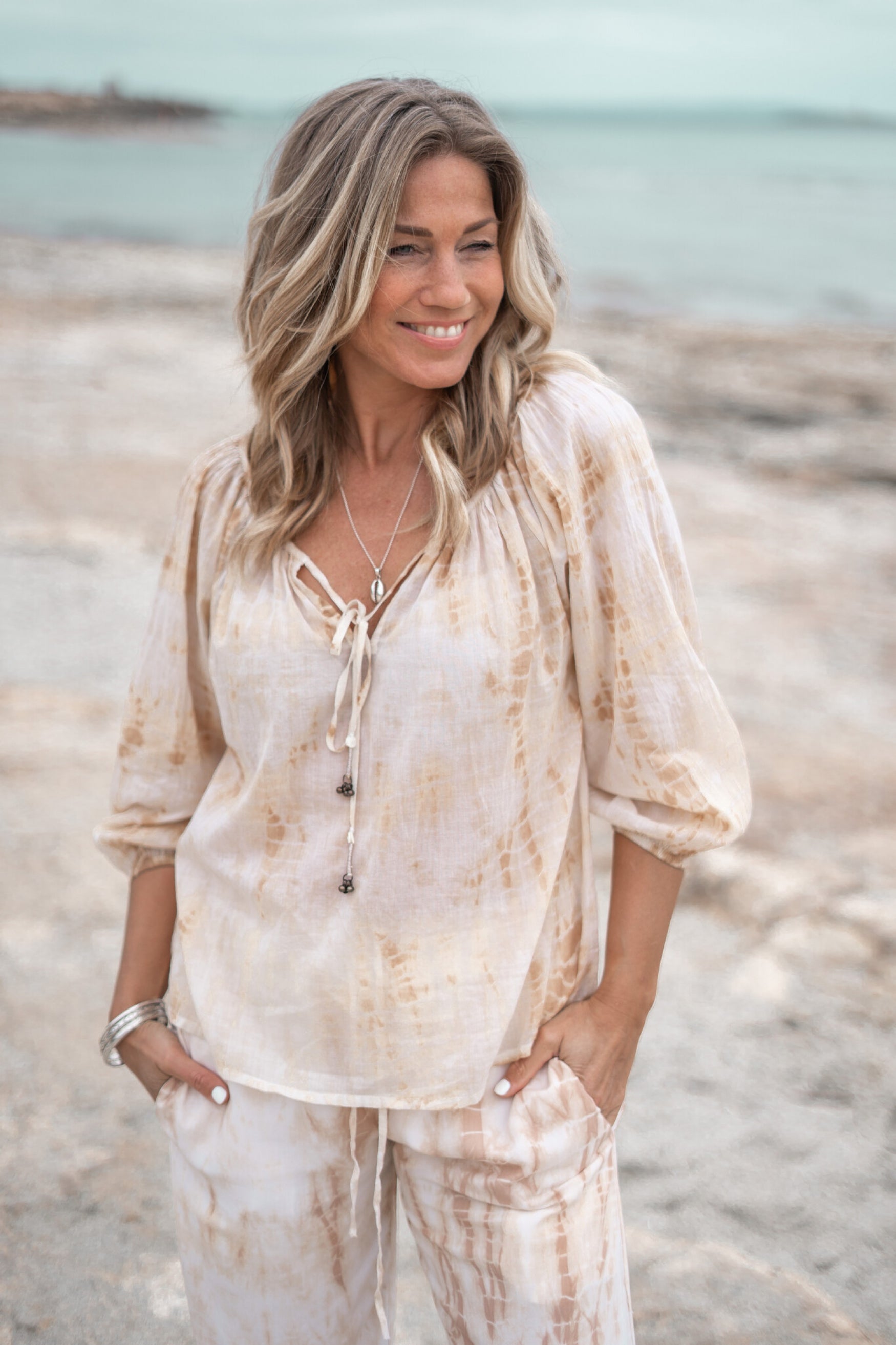 Bohemian blouse in tie dye van ibzmode, Brands of Ibiza