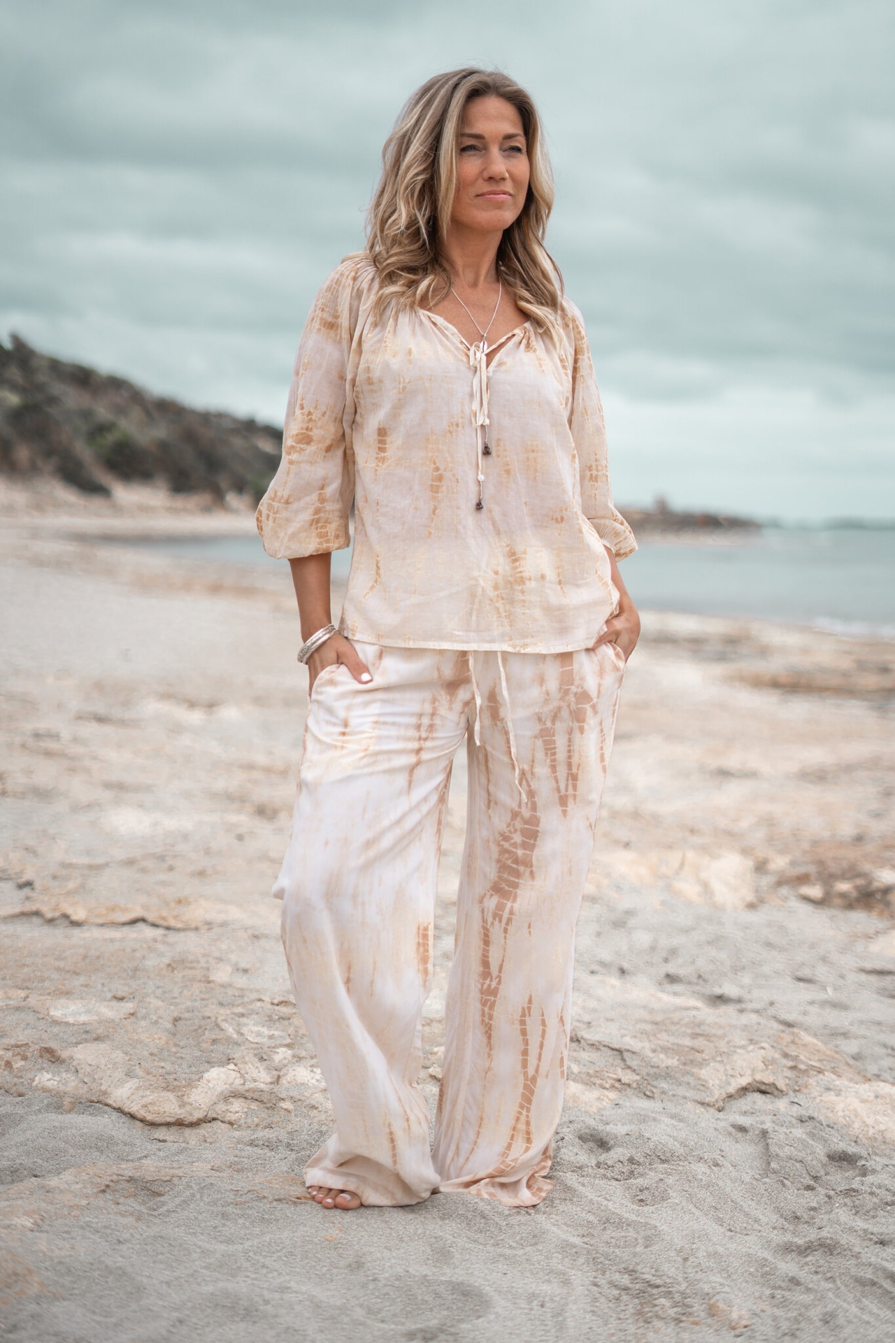 Bohemian blouse in tie dye van ibzmode, Brands of Ibiza