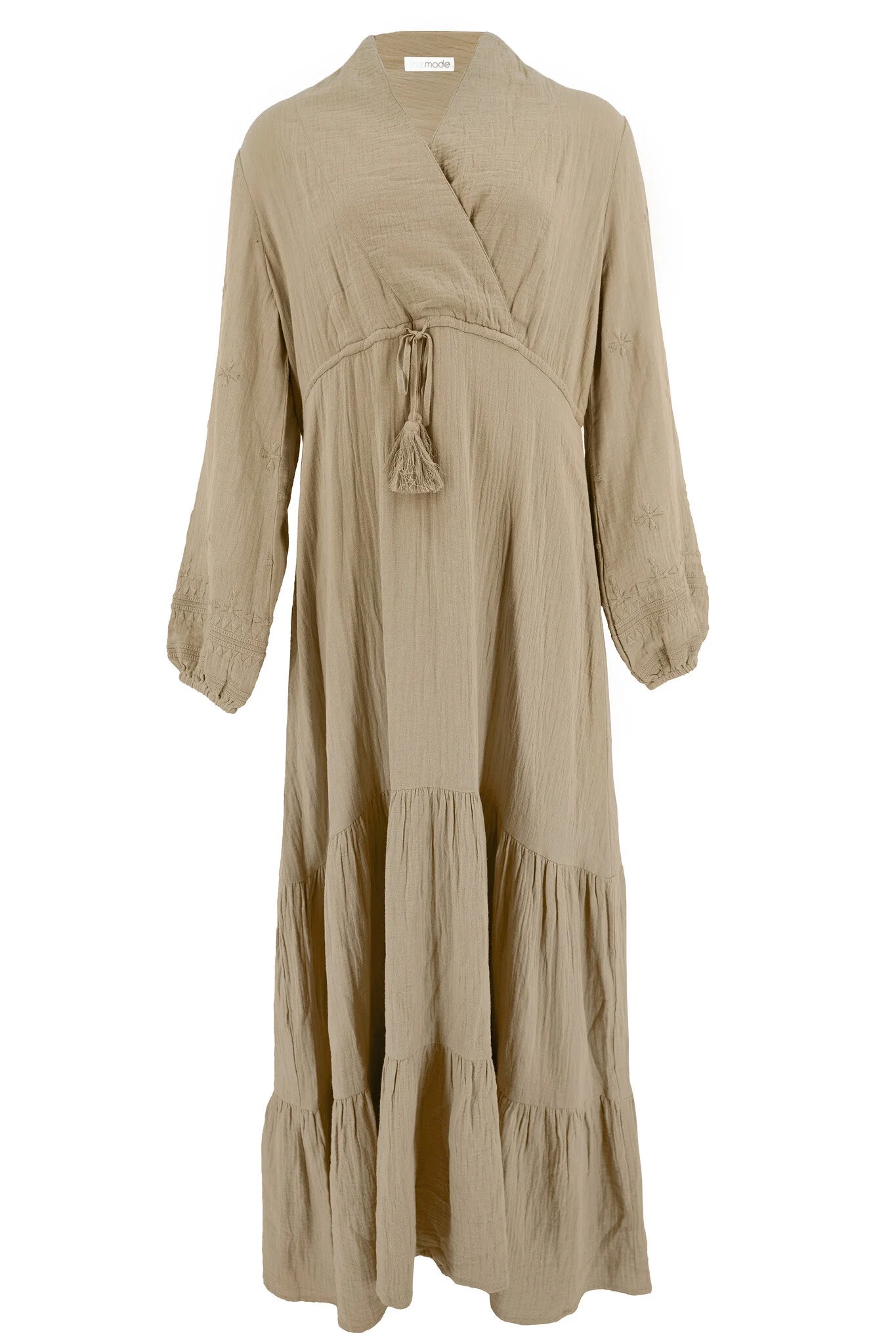 Bohemian jurk in taupe van ibzmode, Brands of Ibiza