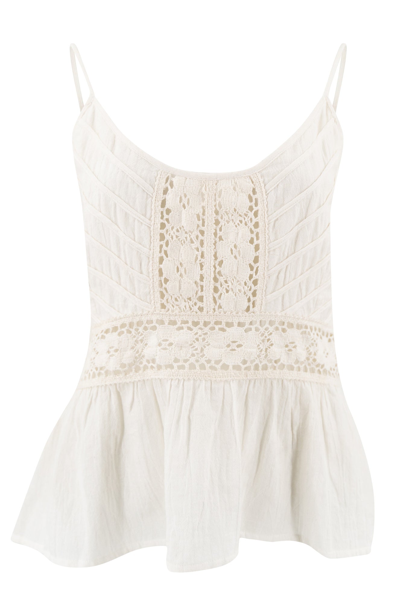 Bohemian top in ivory van ibzmode, Brands of Ibiza