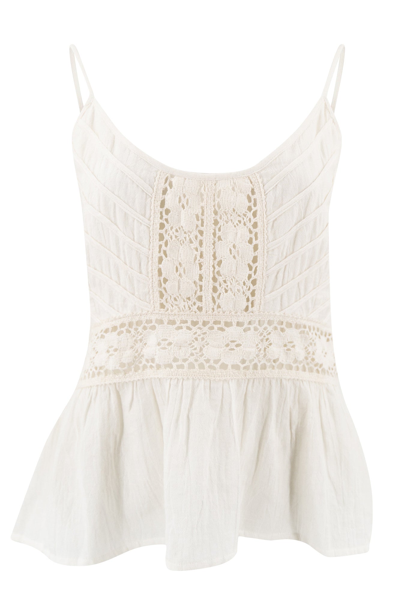 Bohemian top in ivory van ibzmode, Brands of Ibiza