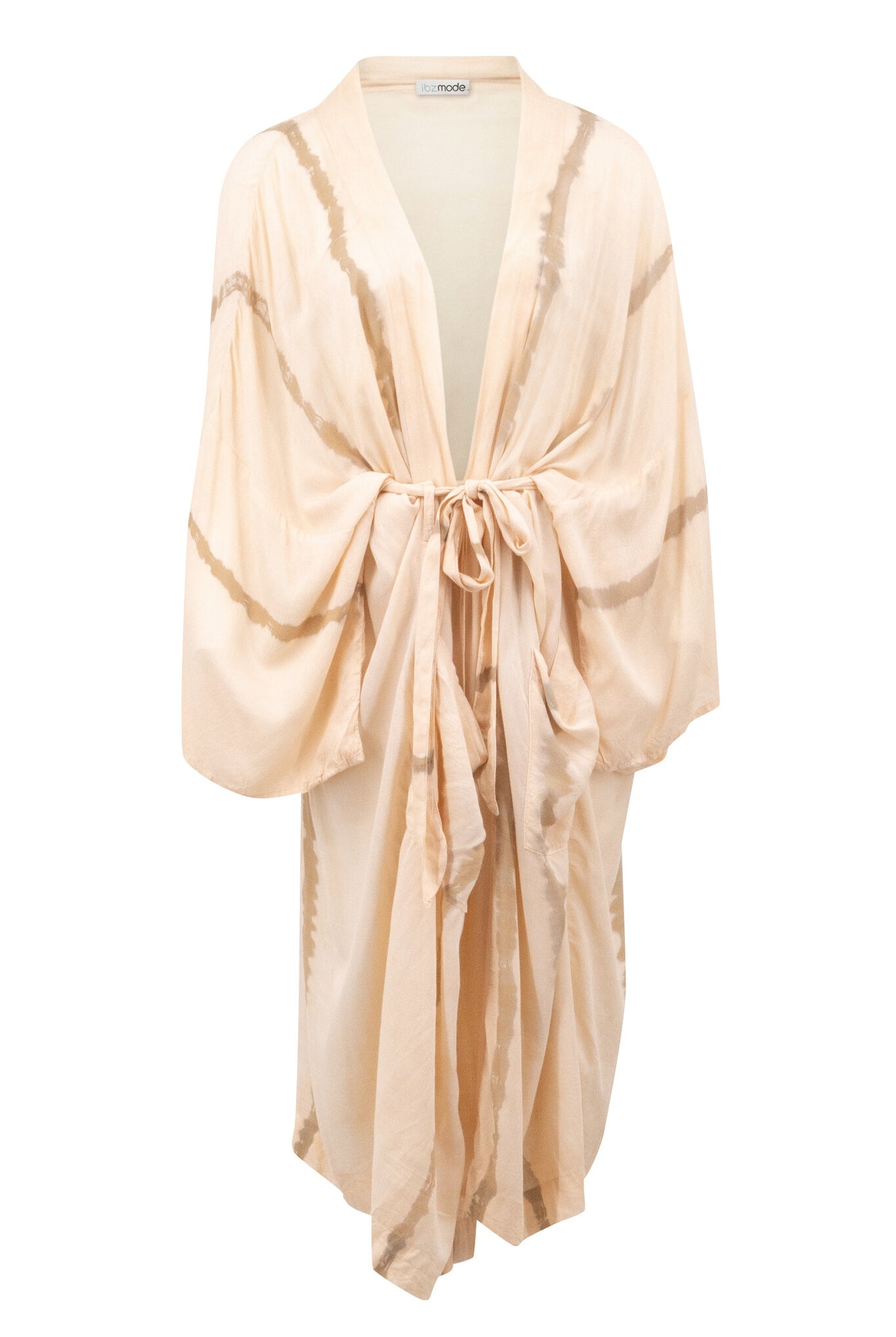 Bohemian kimono in tie dye powder/sand van ibzmode, Brands of Ibiza