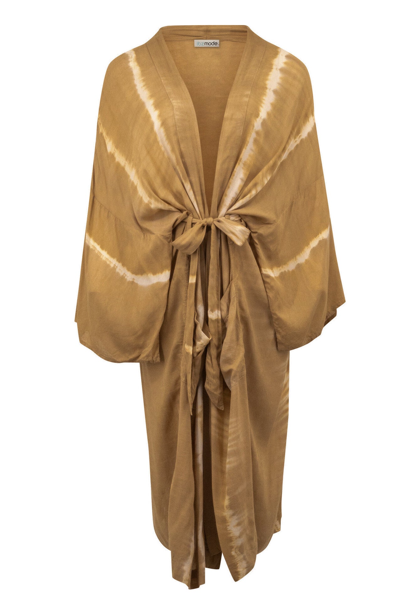 Bohemian kimono in tie dye sand/ beige van ibzmode, Brands of Ibiza