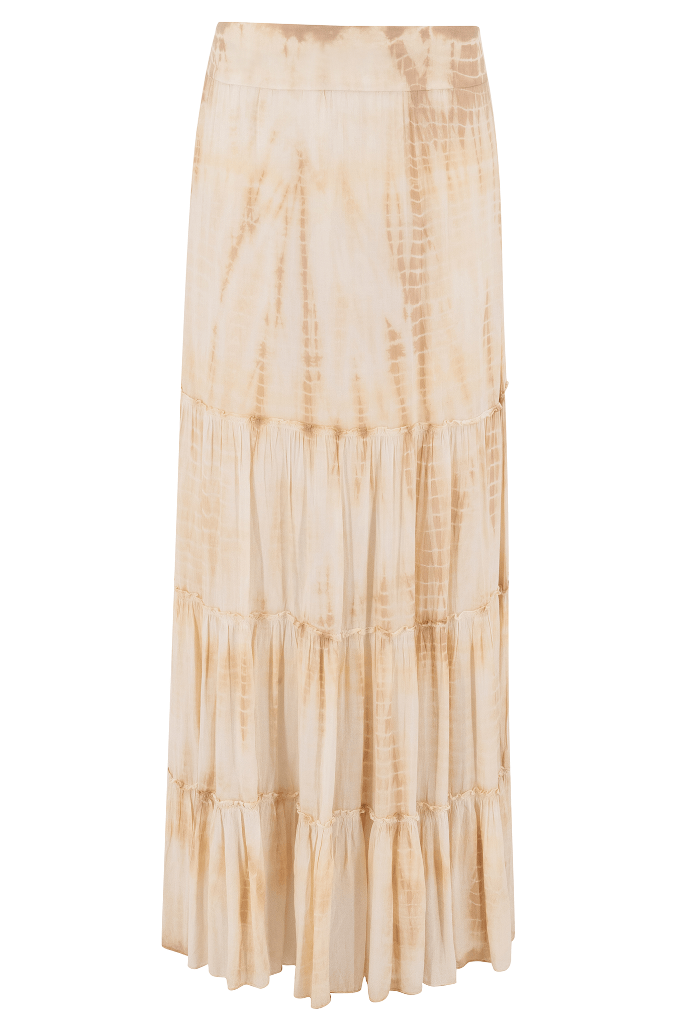 Bohemian rok in tie dye taupe van ibzmode, Brands of Ibiza