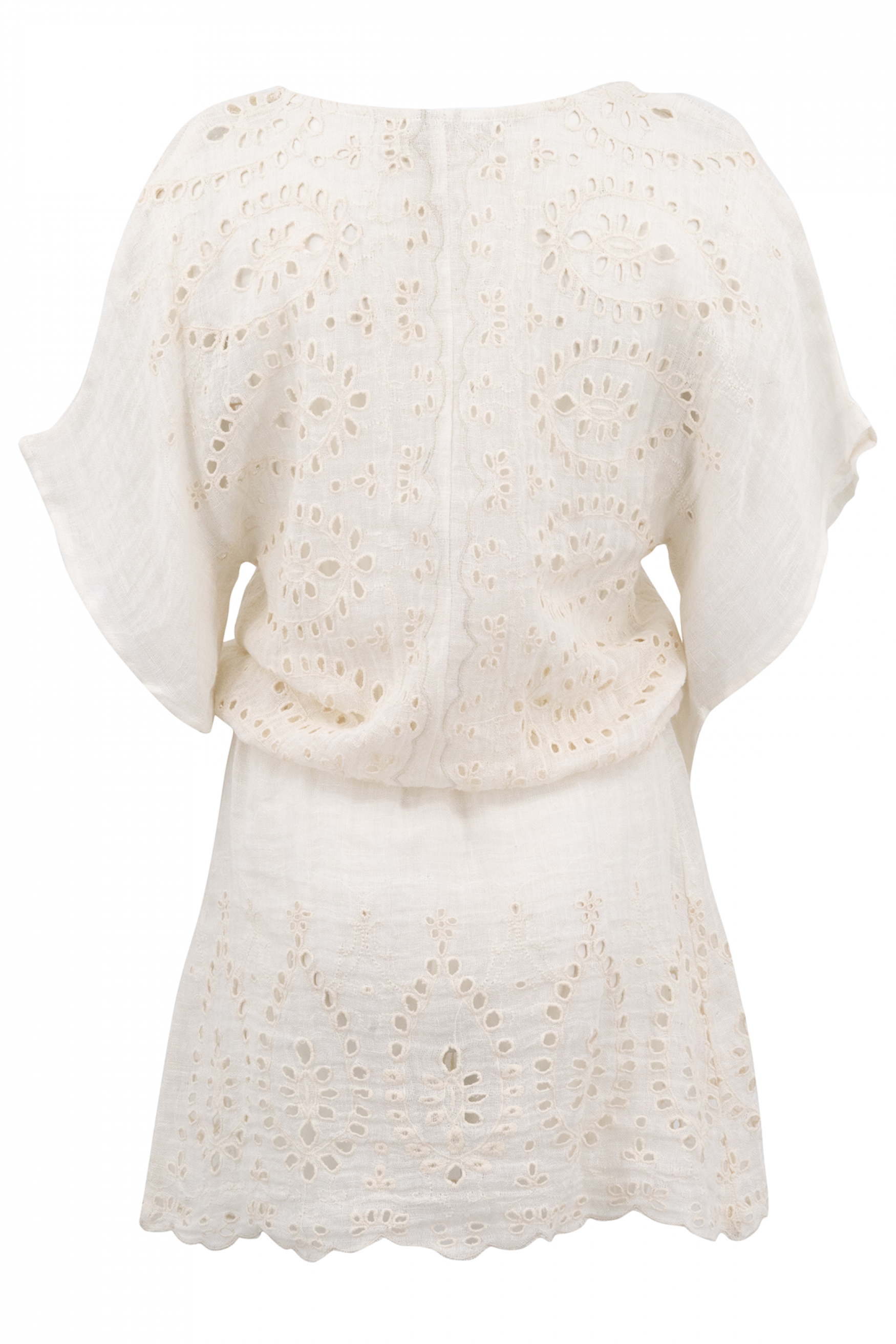 Bohemian jurk in ecru van ibzmode, Brands of Ibiza