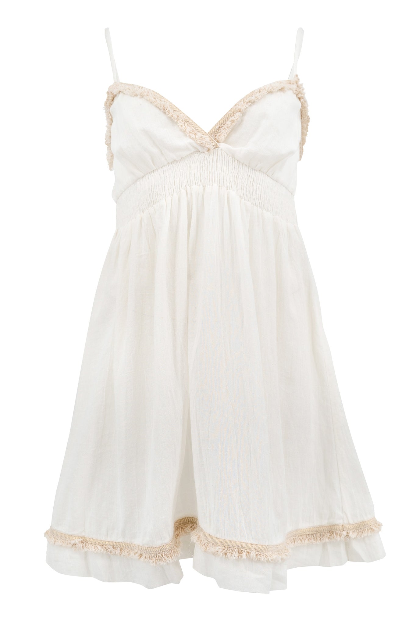 Vestido bohemio en marfil de ibzmode, Marcas de Ibiza