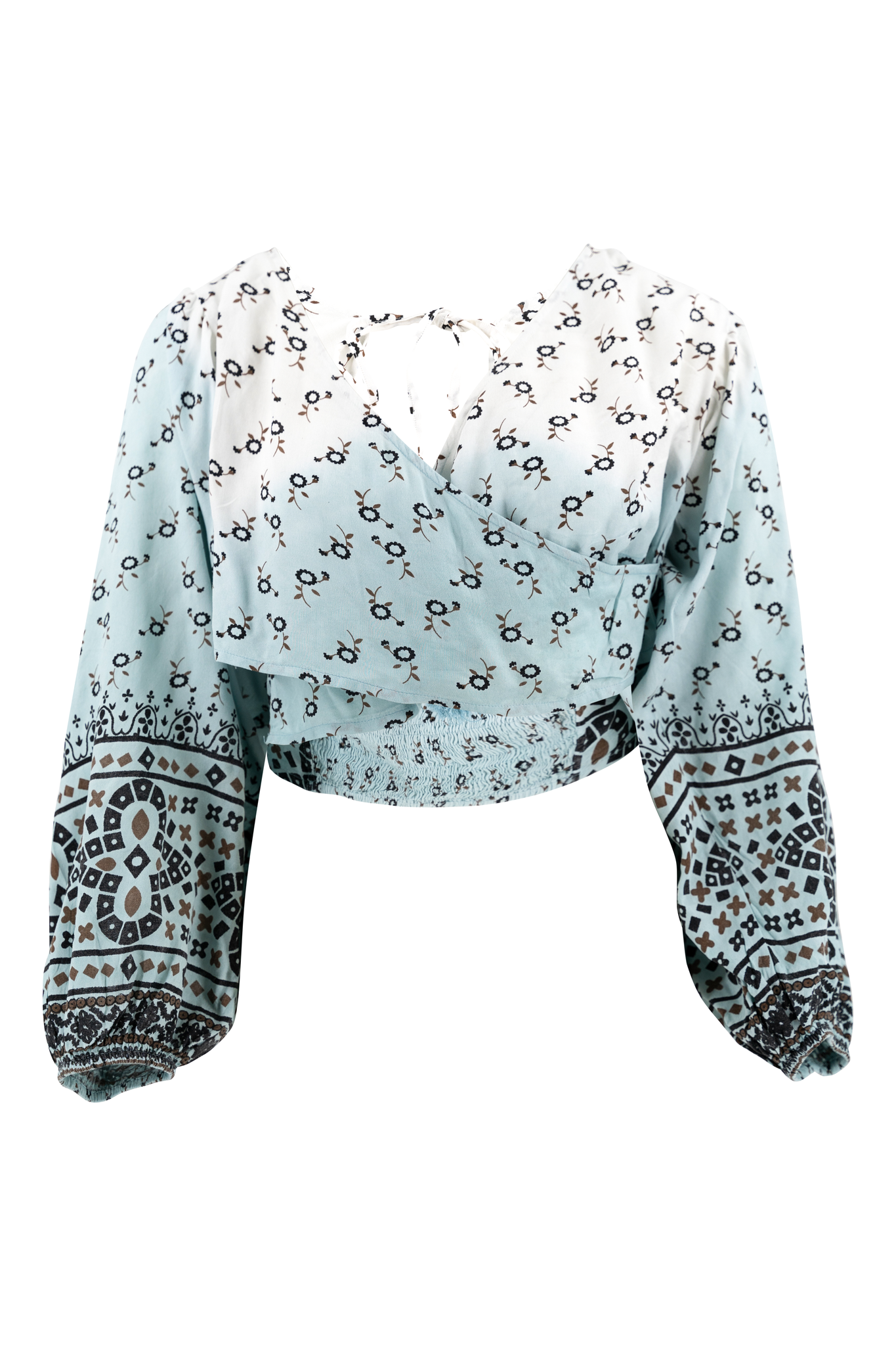 Bohemian top in blue van ibzmode, Brands of Ibiza